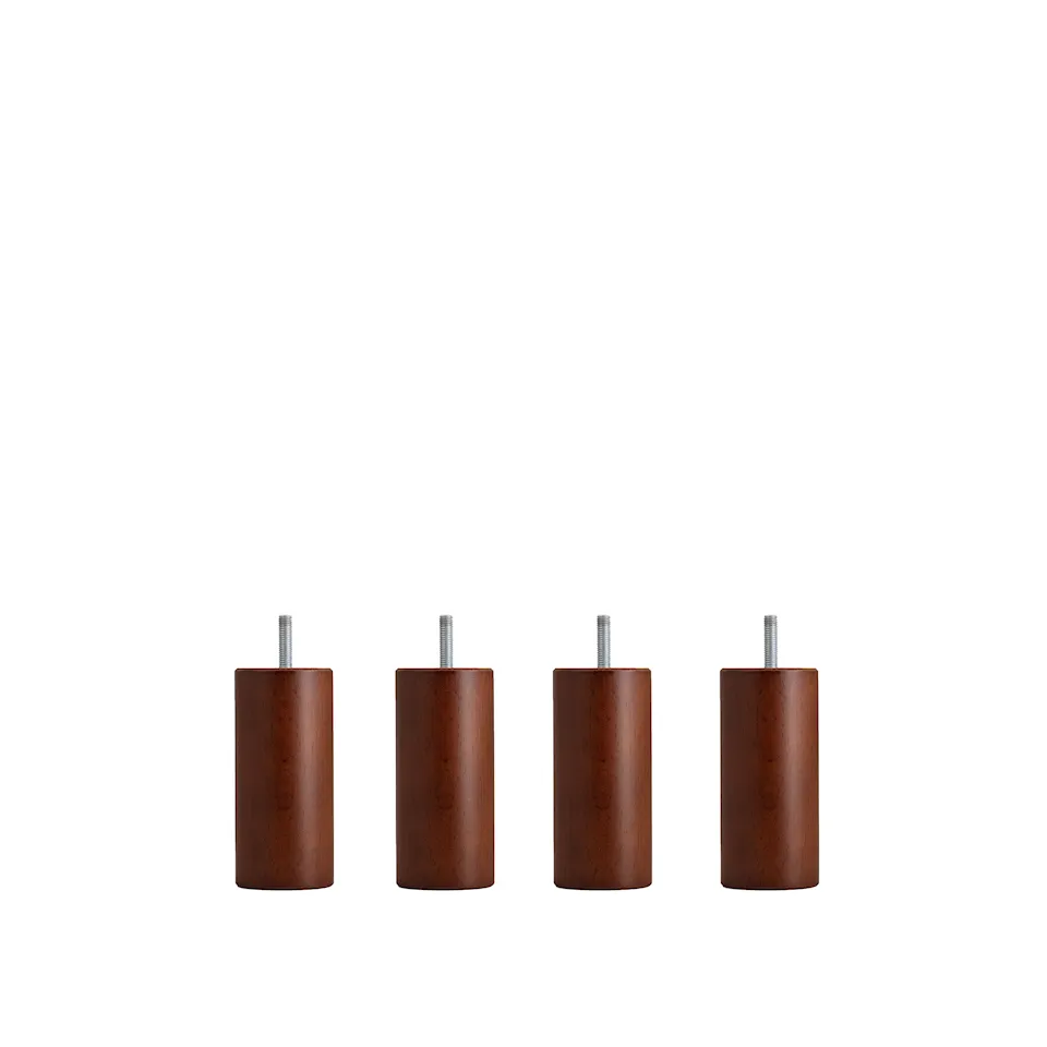 Dux SC Bed Leg Round Mahogany 4-pack