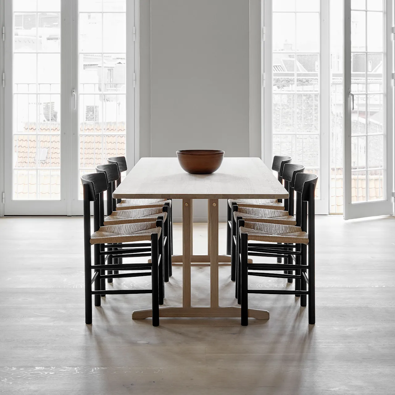 Mogensen C18 Table, 180 x 90 cm, Rökt ek