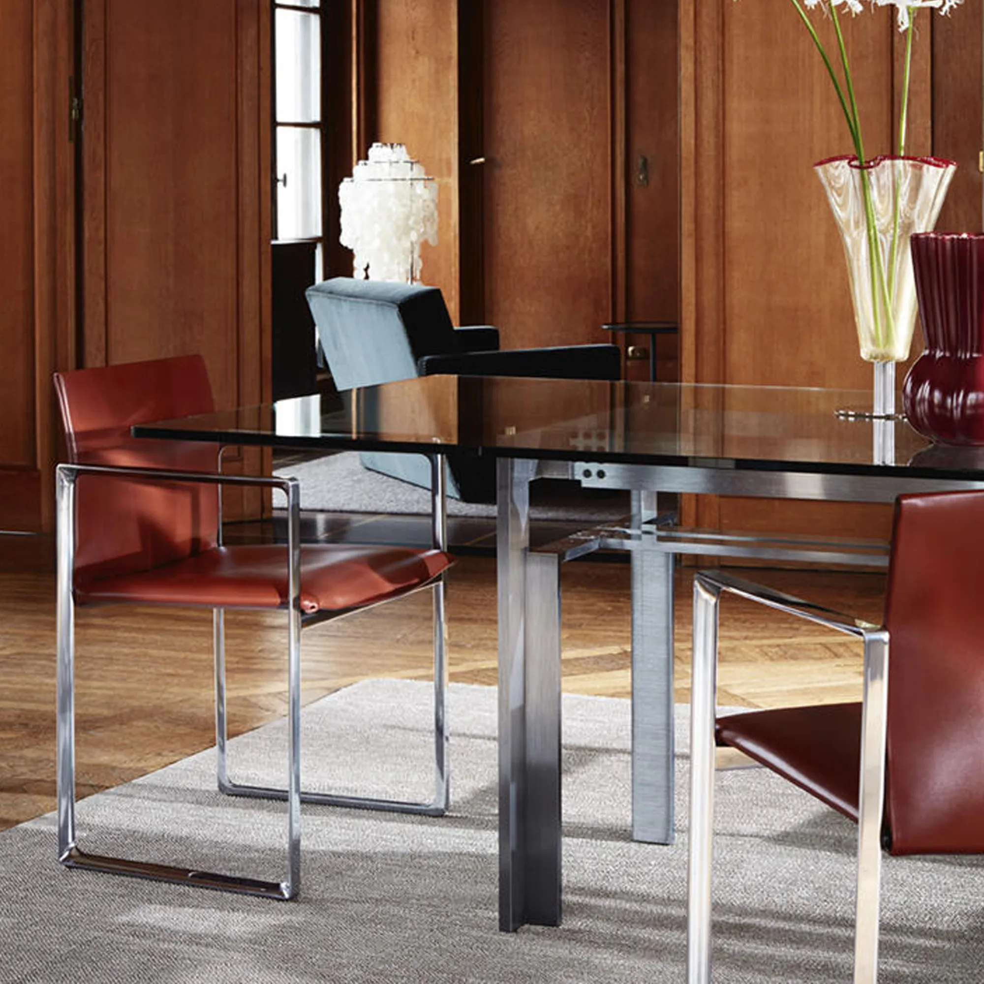 W01 Doge Polished Aluminium Smoked Anthracite Glass