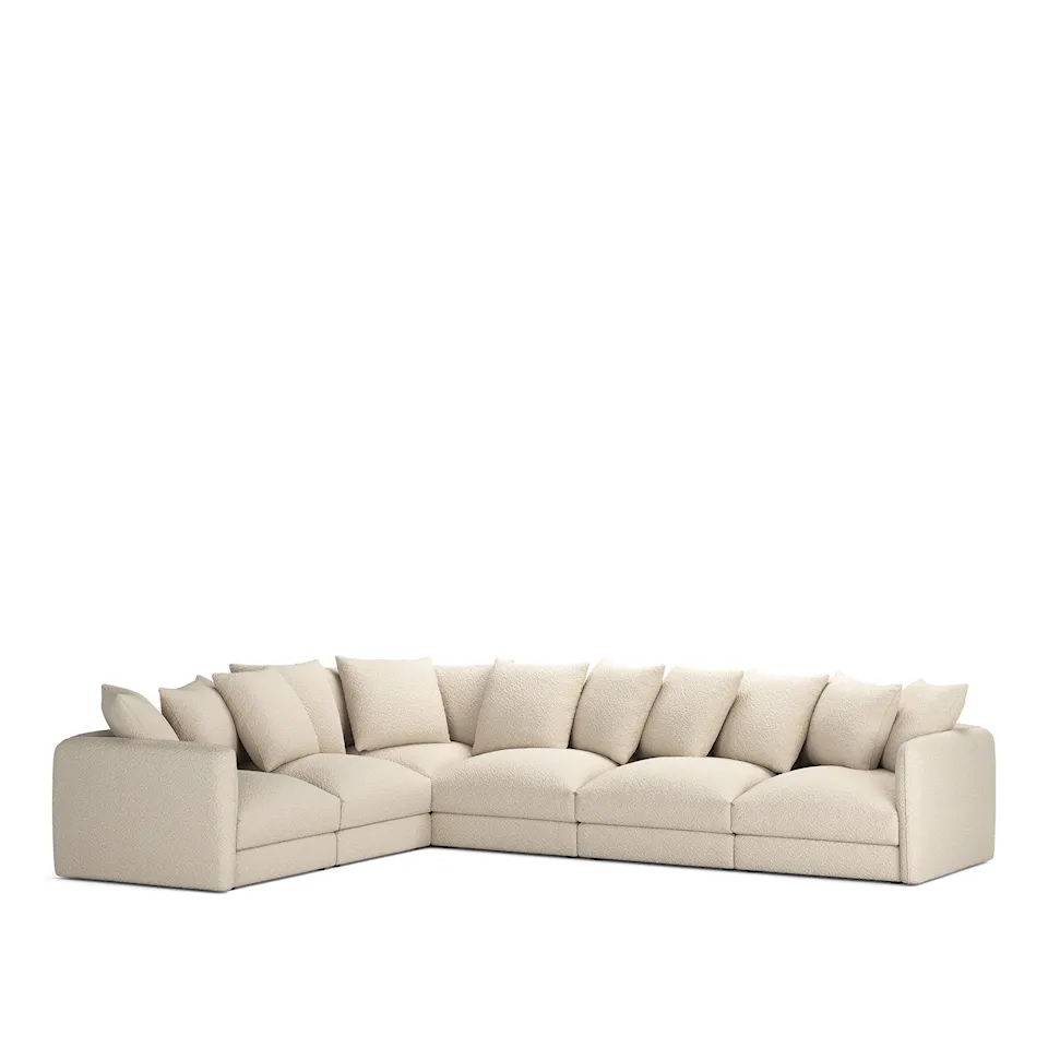Pavarotti 6-Seater Corner - Ascot White