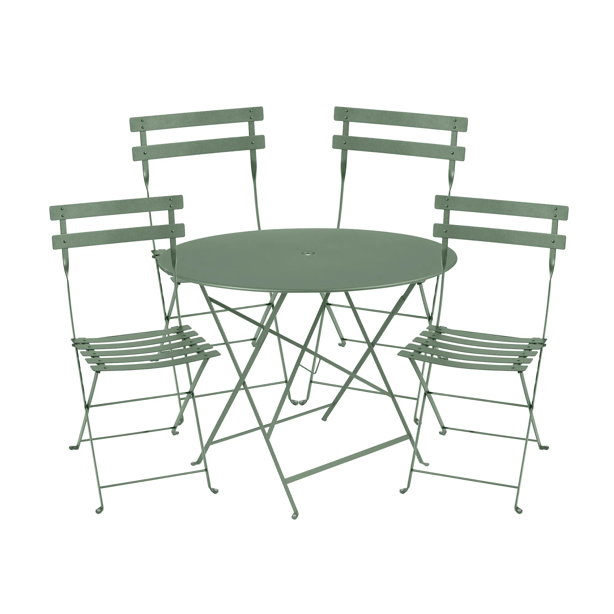 Bistro ruokaryhmä Ø96cm & 4 metalli tuolit - 1