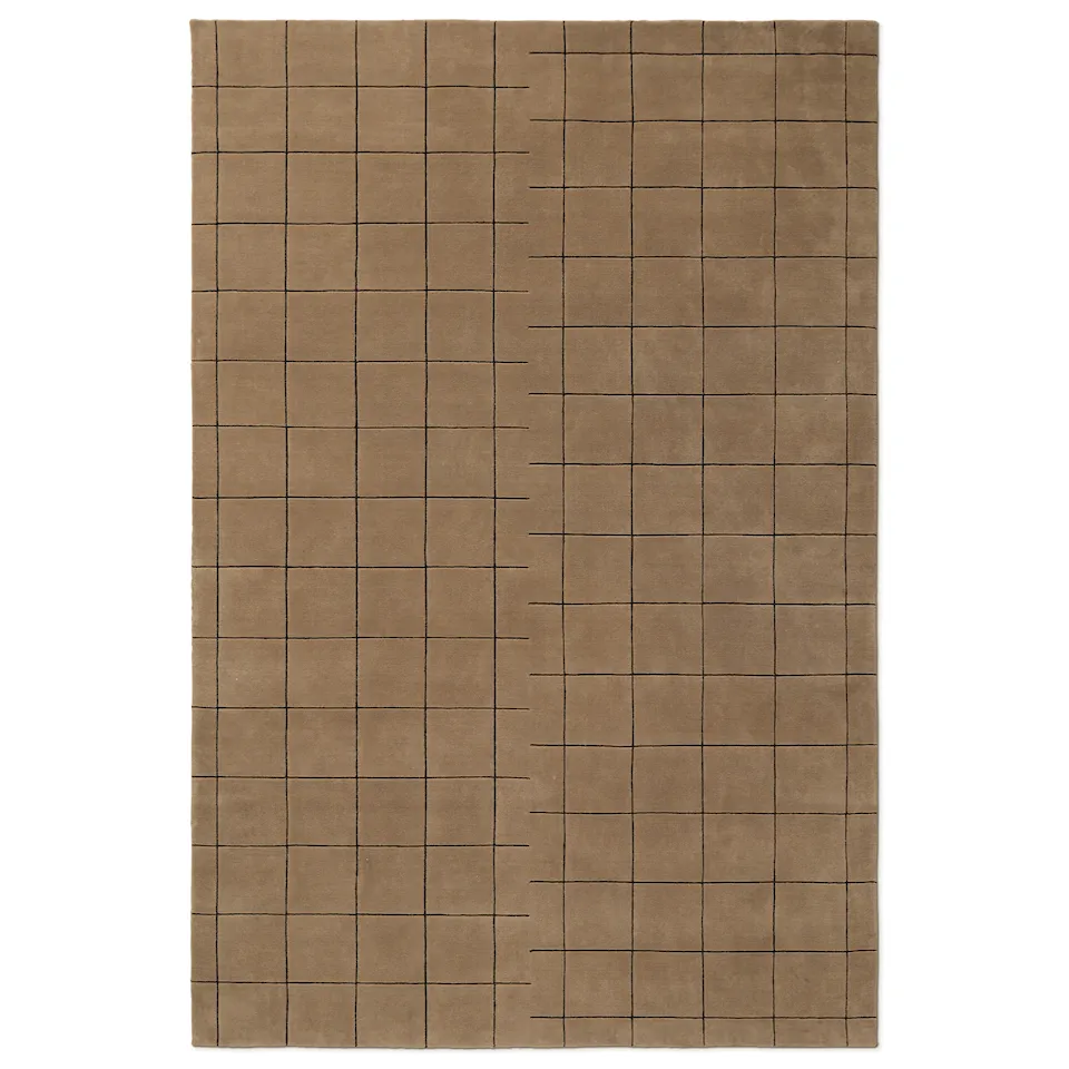 Grid Chestnut/Black Wool Rug