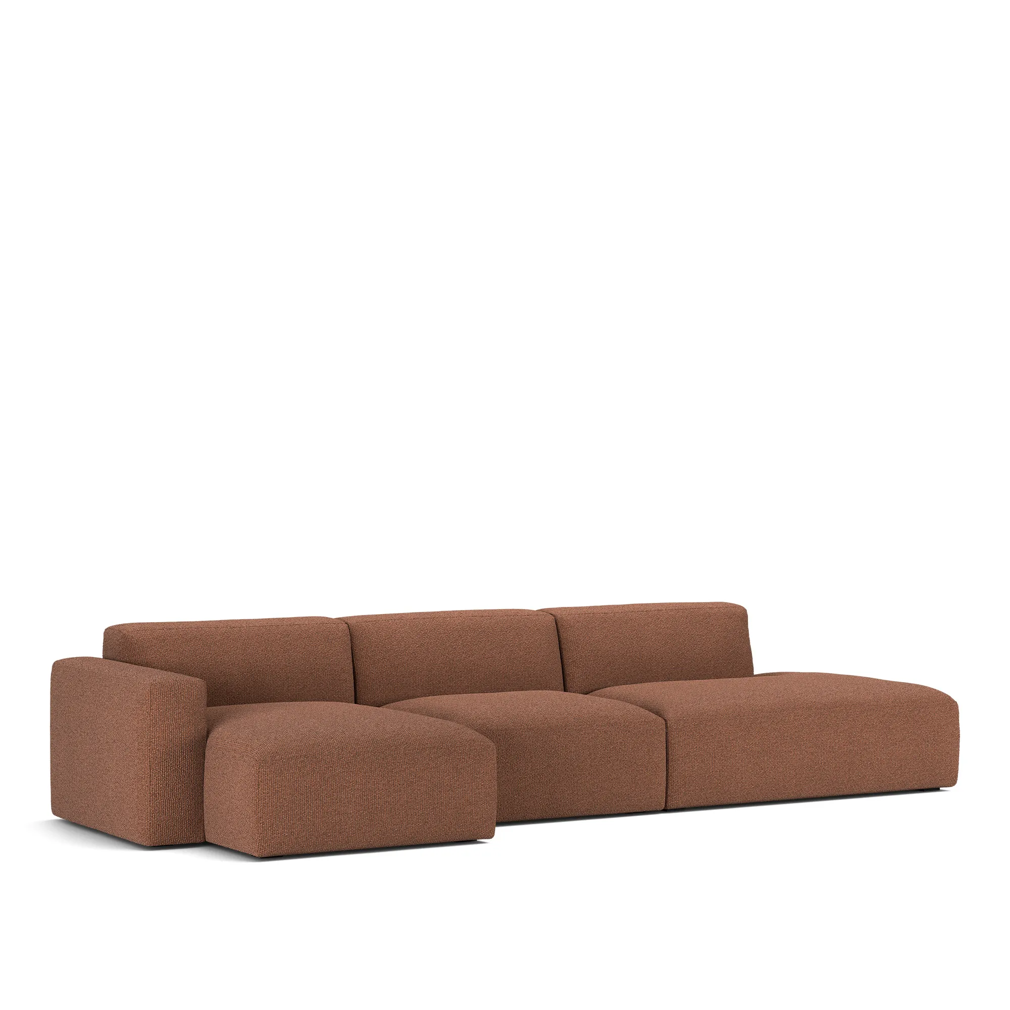 Brick 3-Seater Chaise Lounge Open End Right - 4