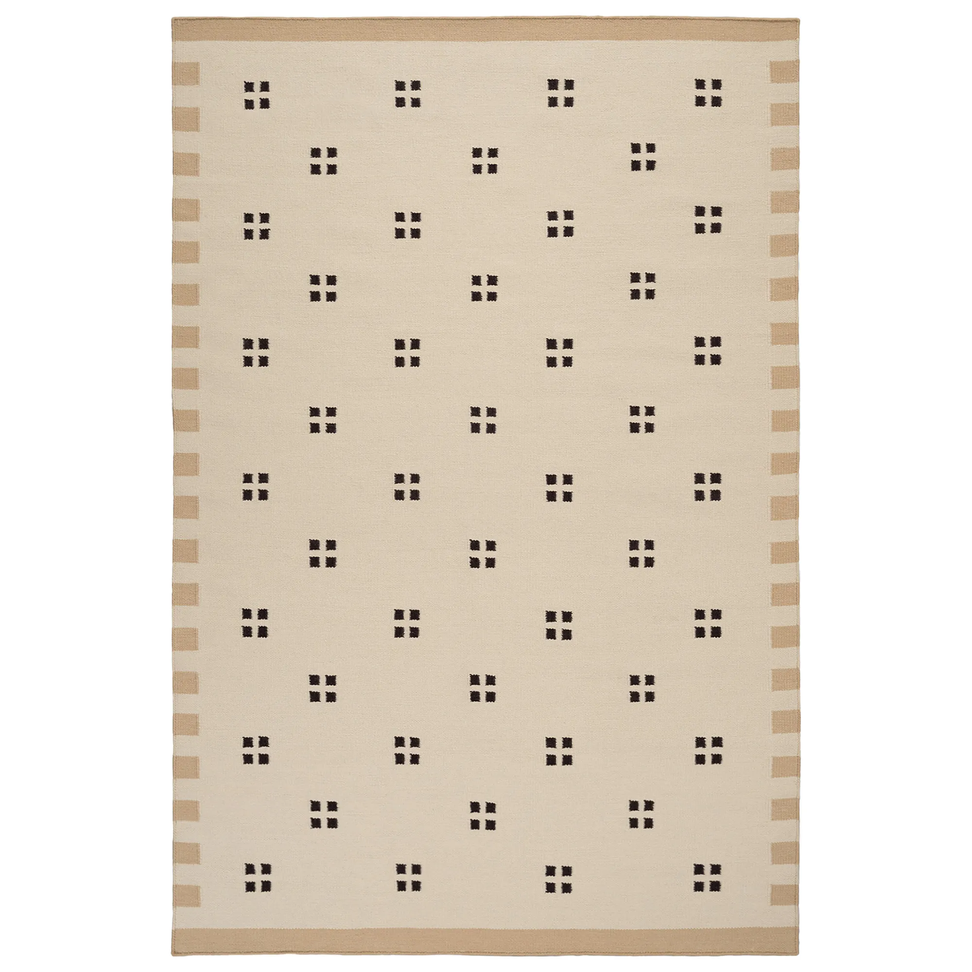 Pierce Beige/Orange Wool Rug - 1
