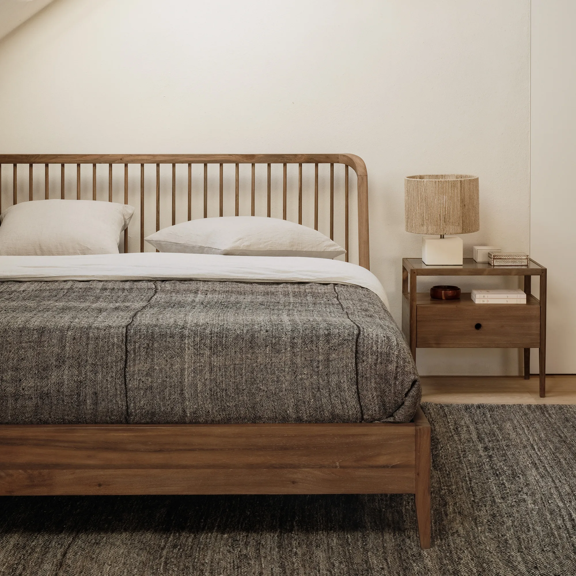 Spindle Bedside Table - 3