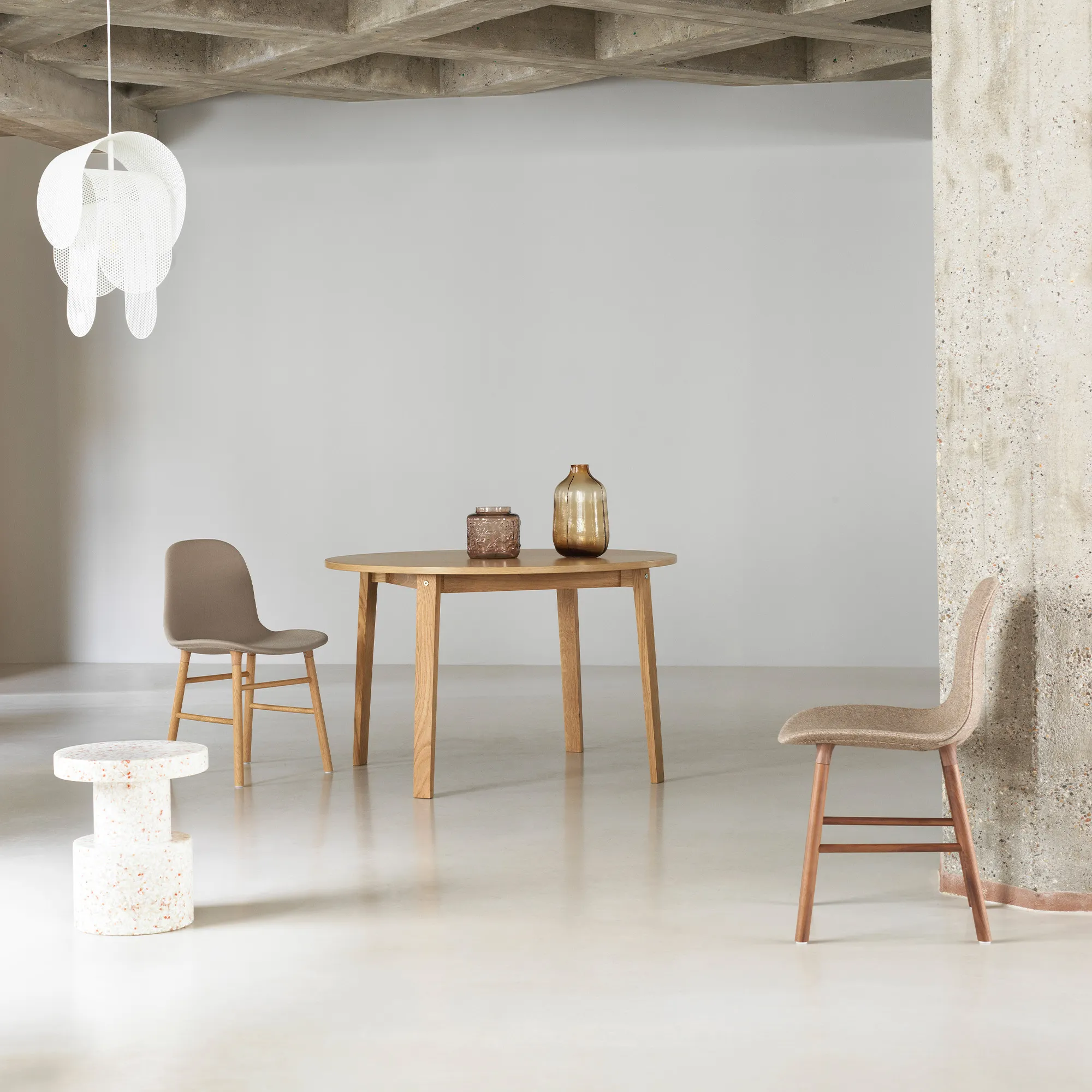Form Chair Full Upholstery Oak - 7