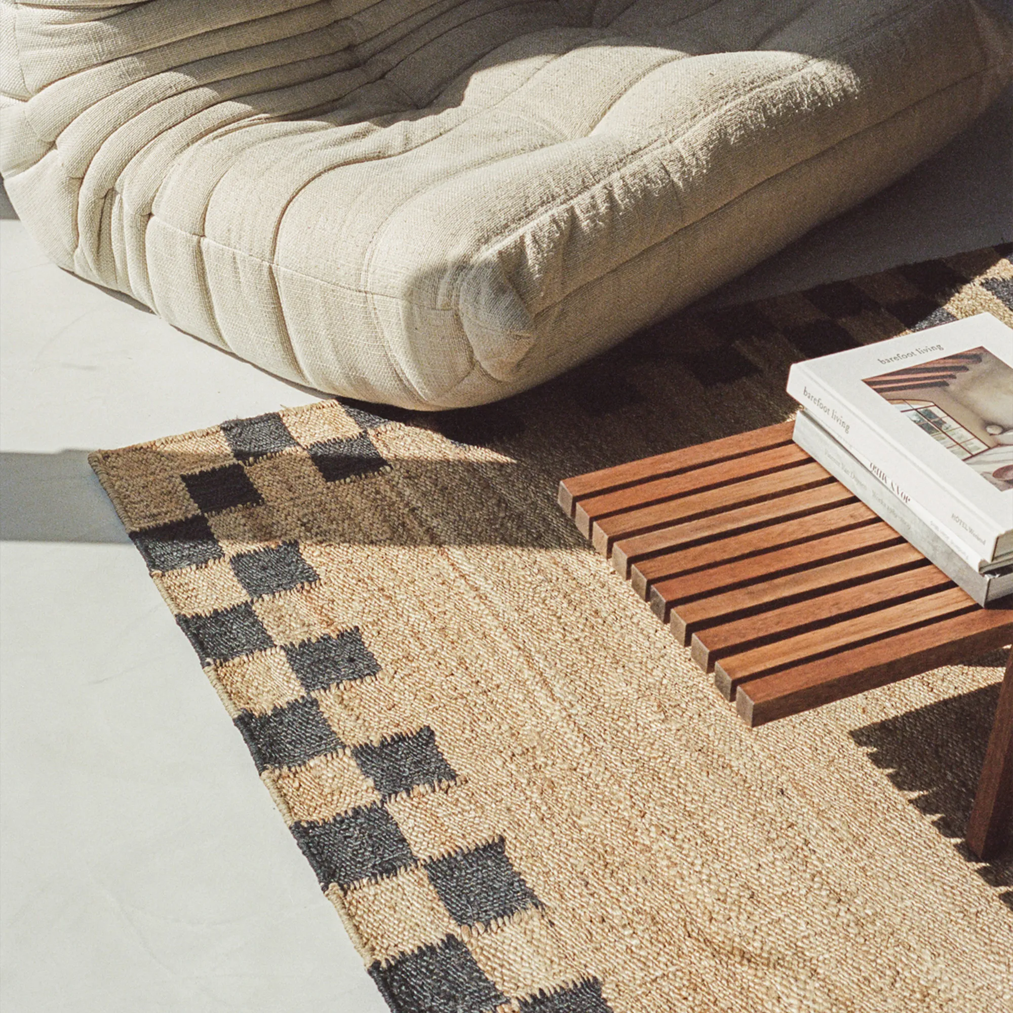 Jute Border Black Rug - 5