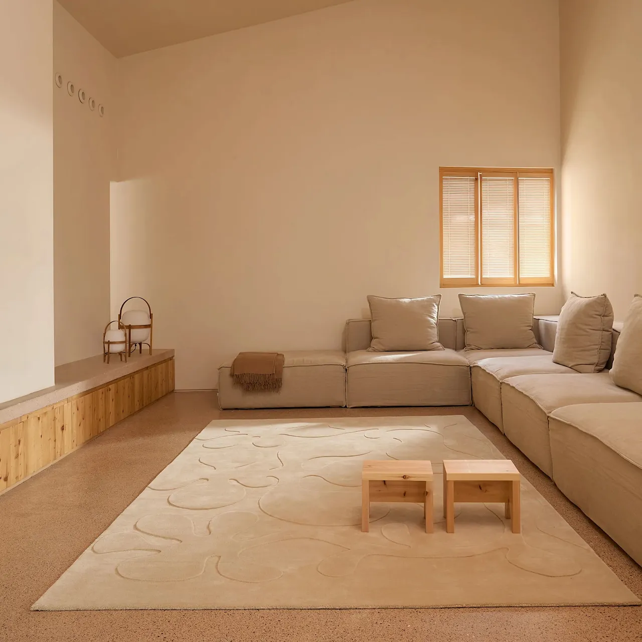 Lucia Eames Rooted Ivory uldtæppe