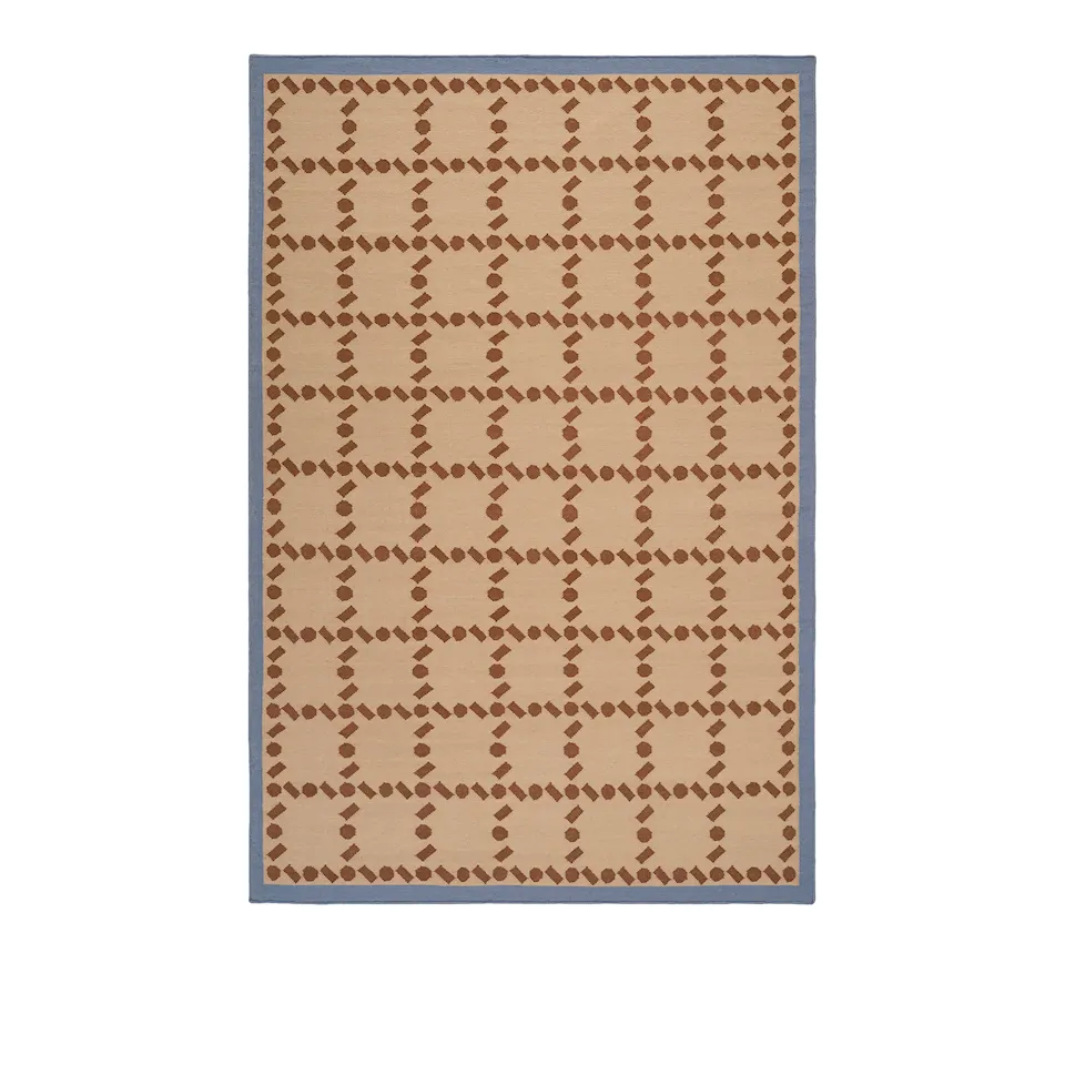 Pointe Red/Blue Wool Rug