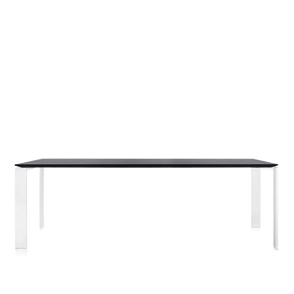 Four Table 4524 223x79, Black/White, Scratch-Proof Laminate