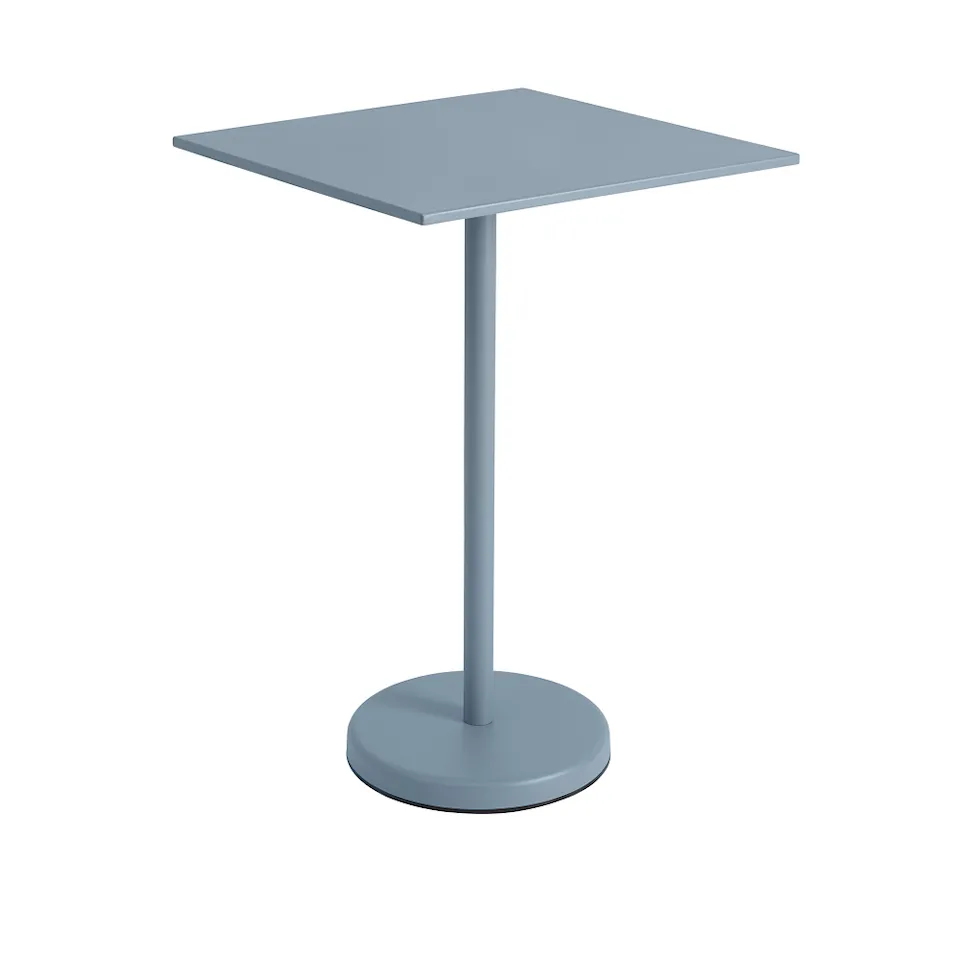 Linear Steel Café Table 70 x 70 h: 105 cm - Pale Blue