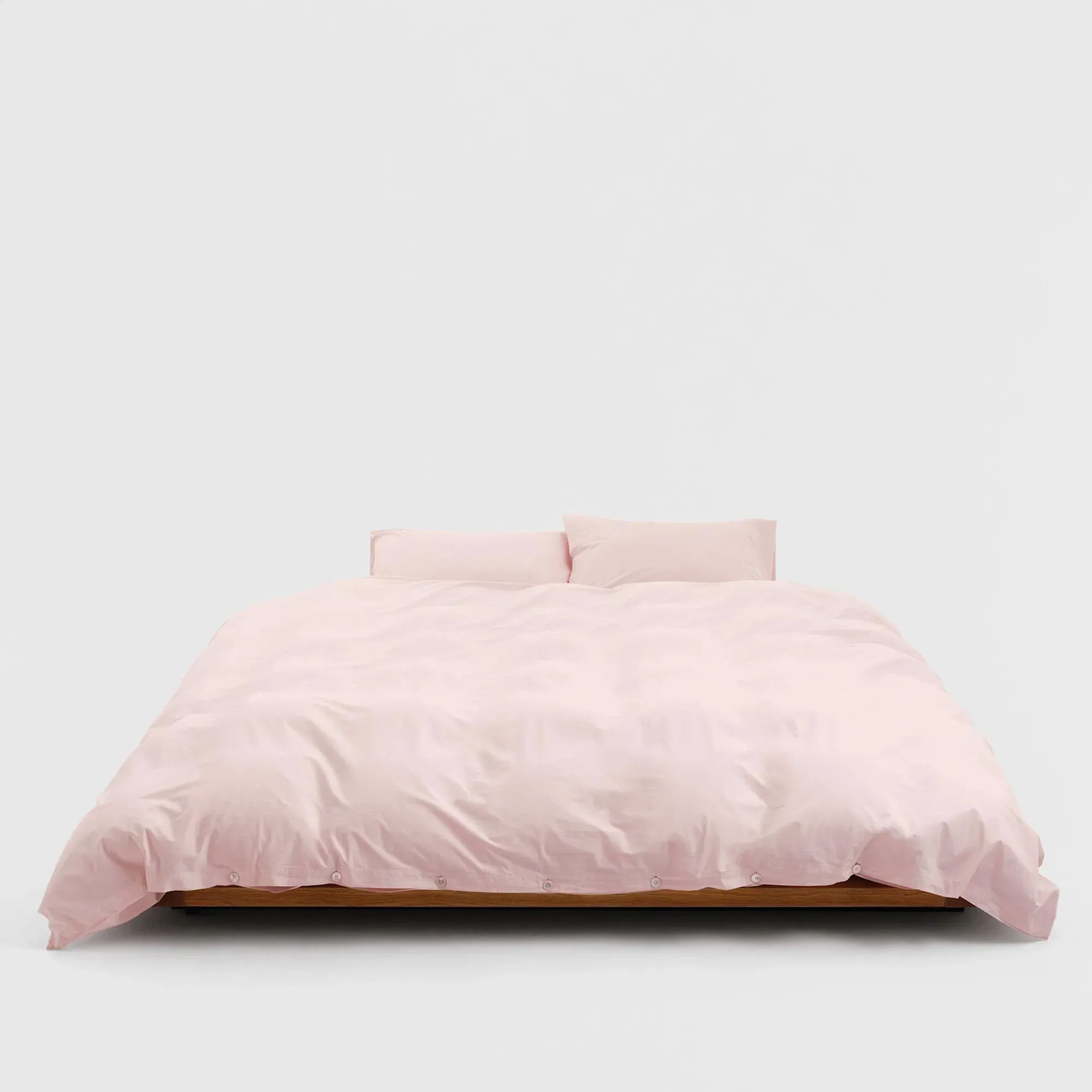 Percale Solid Petal Pink Duvet Cover - 4