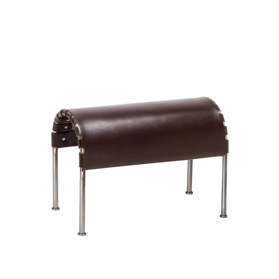 Bruno Footstool Matt Chrome