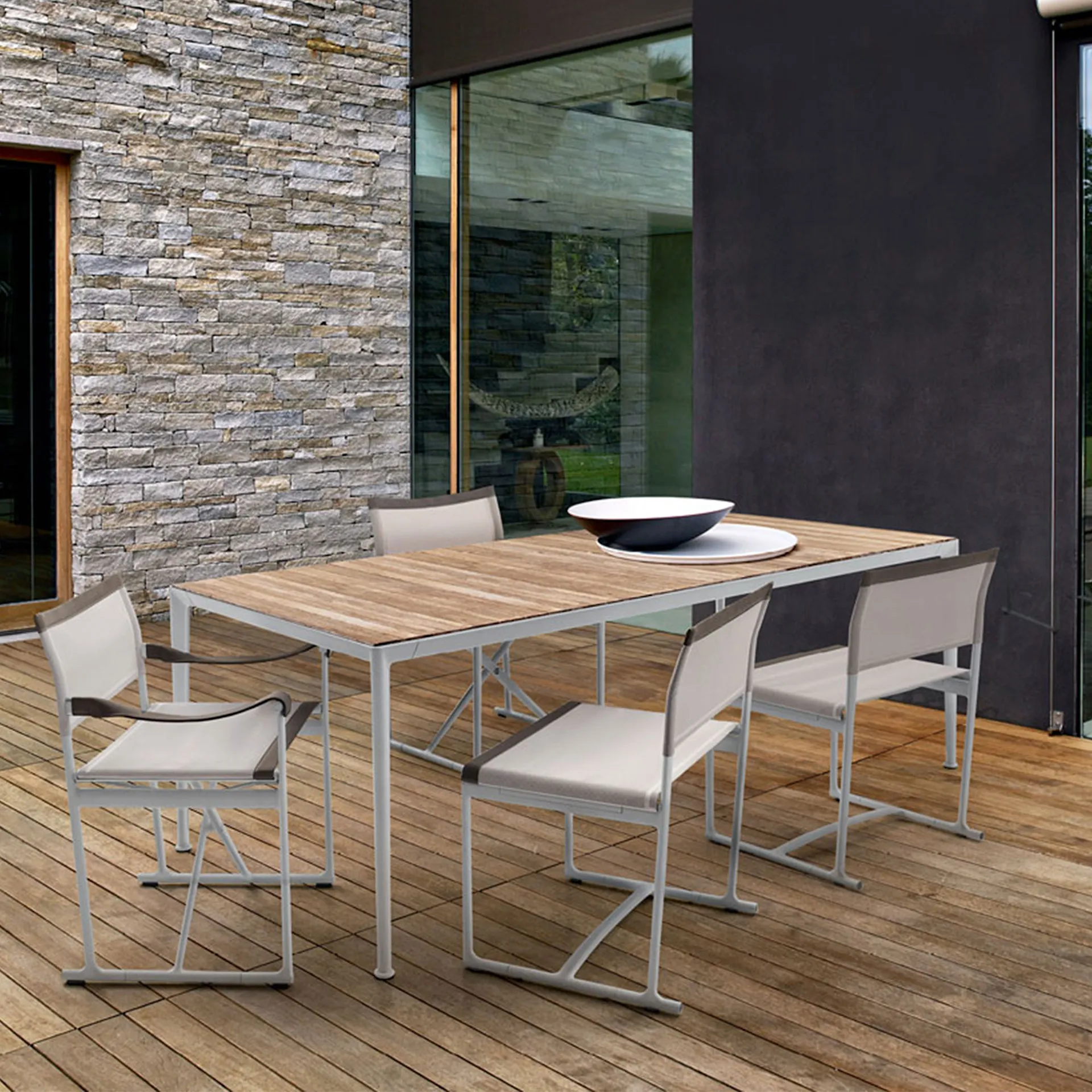 Mirto Outdoor Chair MI58S, Tortora Painted - B&B Italia - Antonio Citterio - NO GA