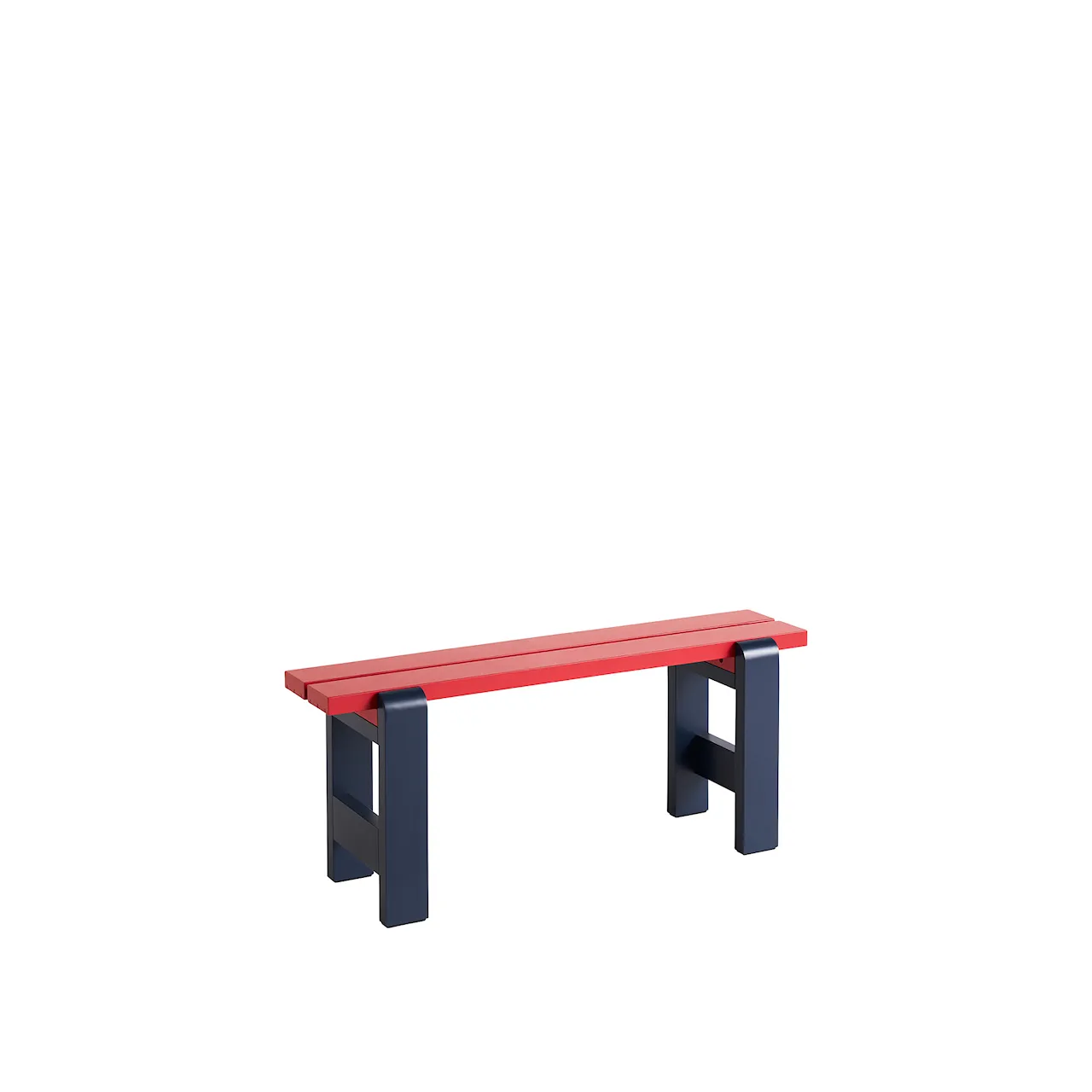 Weekday Bench Duo / Wine Red Benchtop / Steel Blue Frame