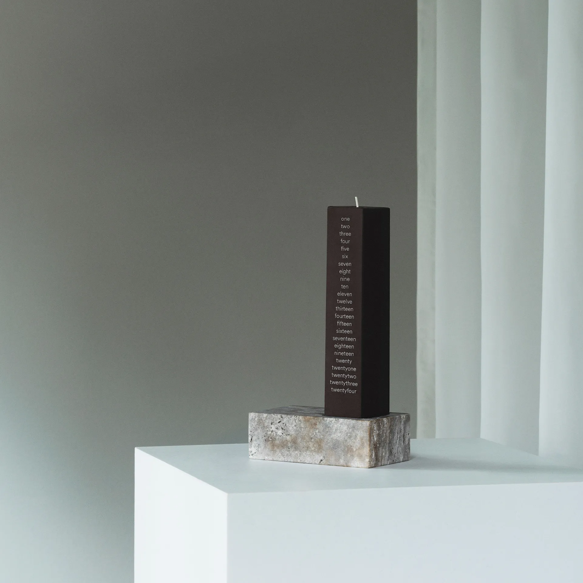 Calendar Candle Square Brown - Normann Copenhagen - NO GA