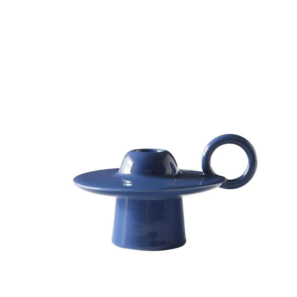 Momento Candleholder JH39, Azure, W: 12 cm, D: 15,1 cm, H: 7,5 cm