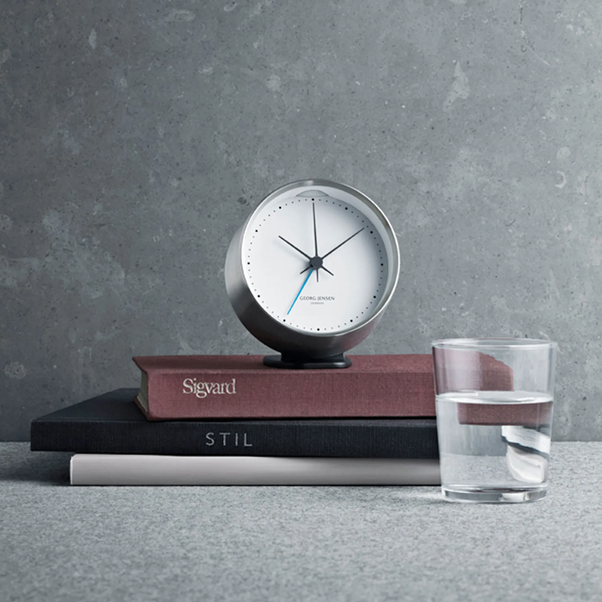 Henning Koppel Alarm Clock - Steel/White - Georg Jensen - Henning Koppel - NO GA