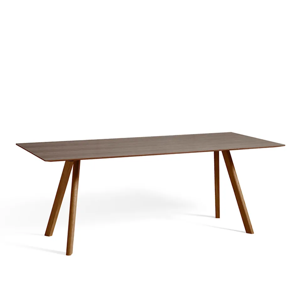 CPH30 2.0 Table Lacquered Walnut Frame L200 X W90 X H74 Lacquered Walnut Tabletop Dark Lacquered Edge