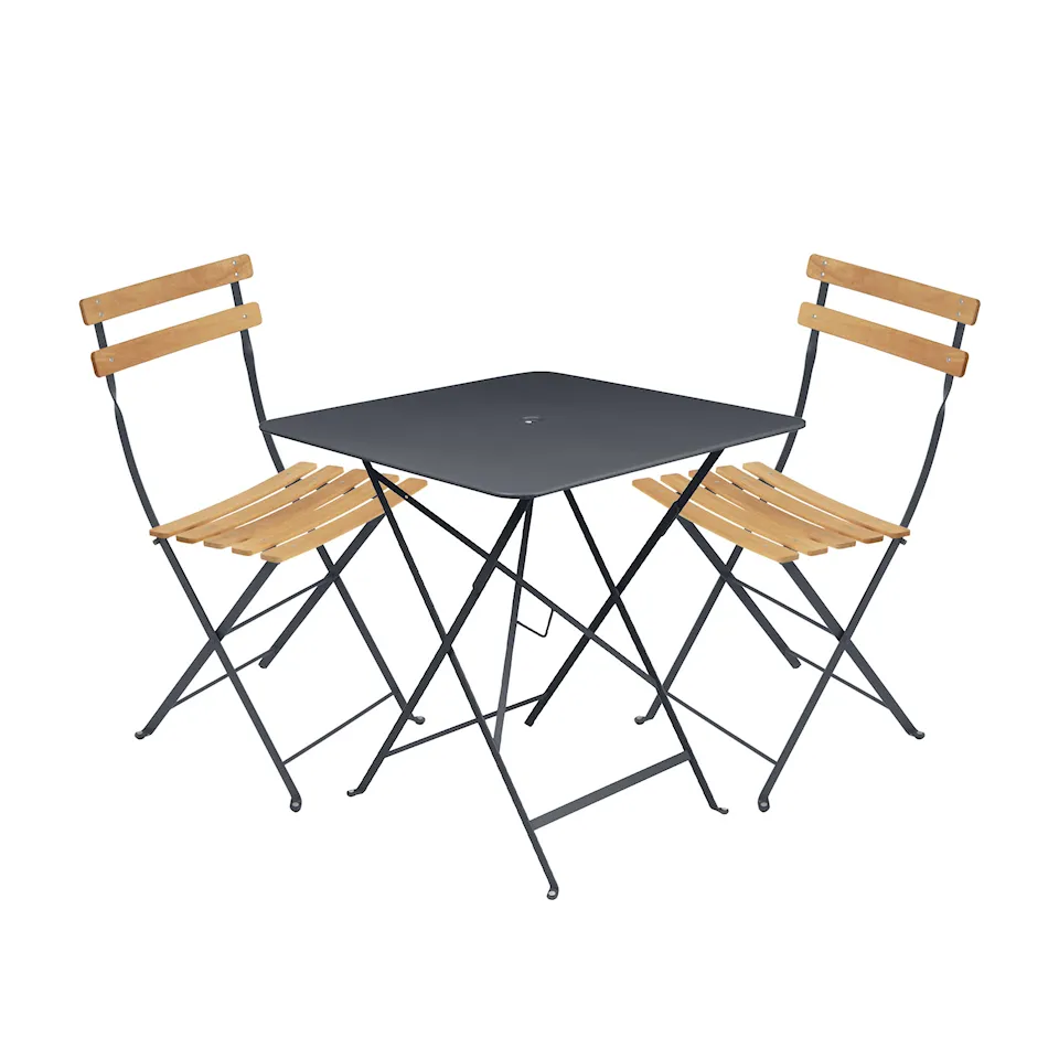 Bistro spisesæt bord 71cm & 2 træ stole