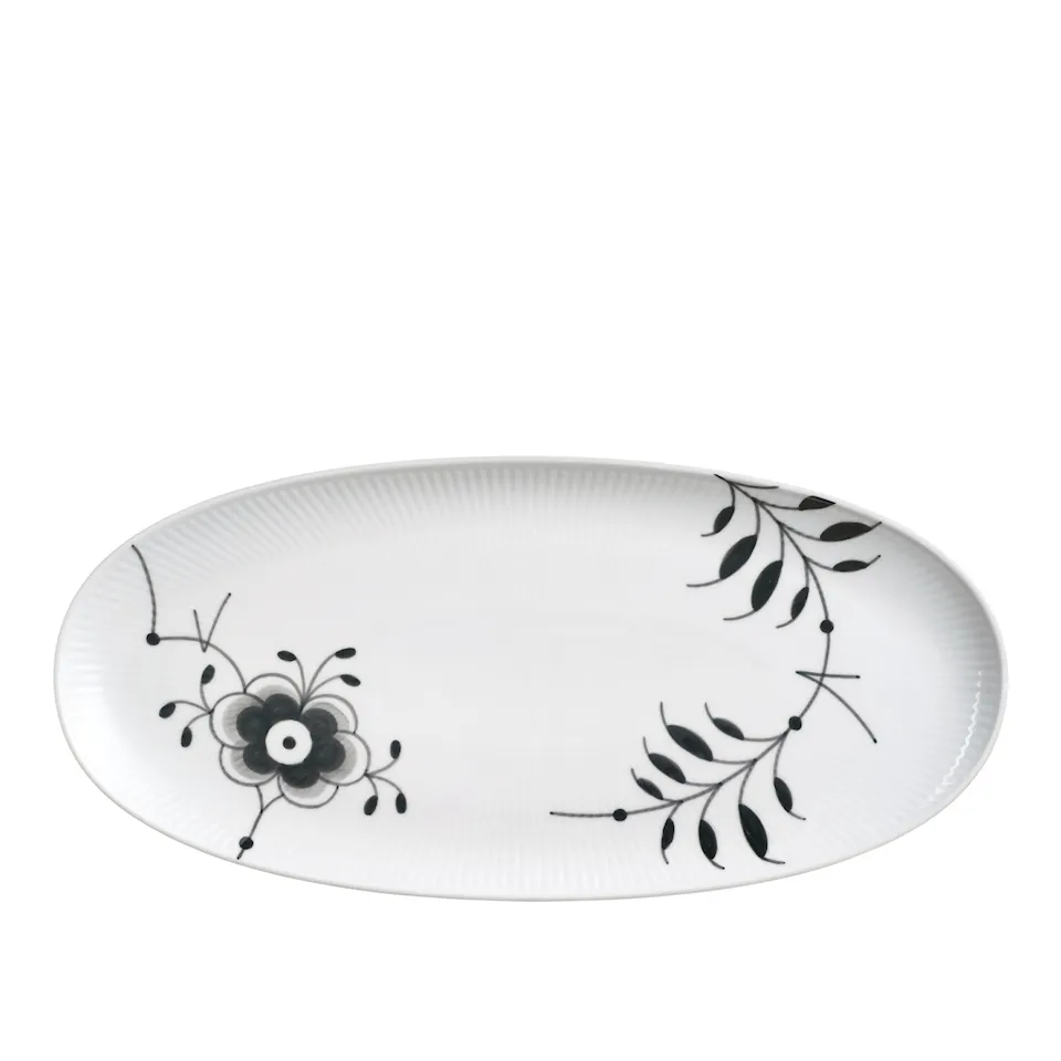 Black Mega Oval Dish 37 cm