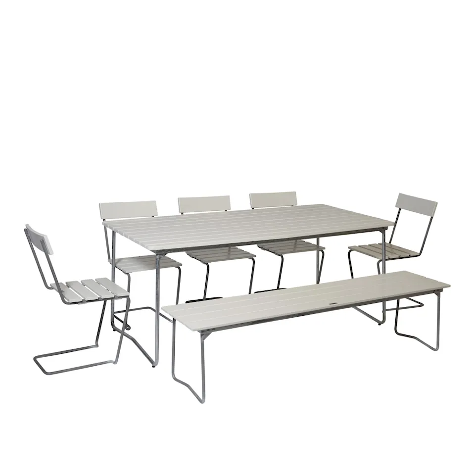Classic series dining group B31 table, bench 9 & 5 chairs 1