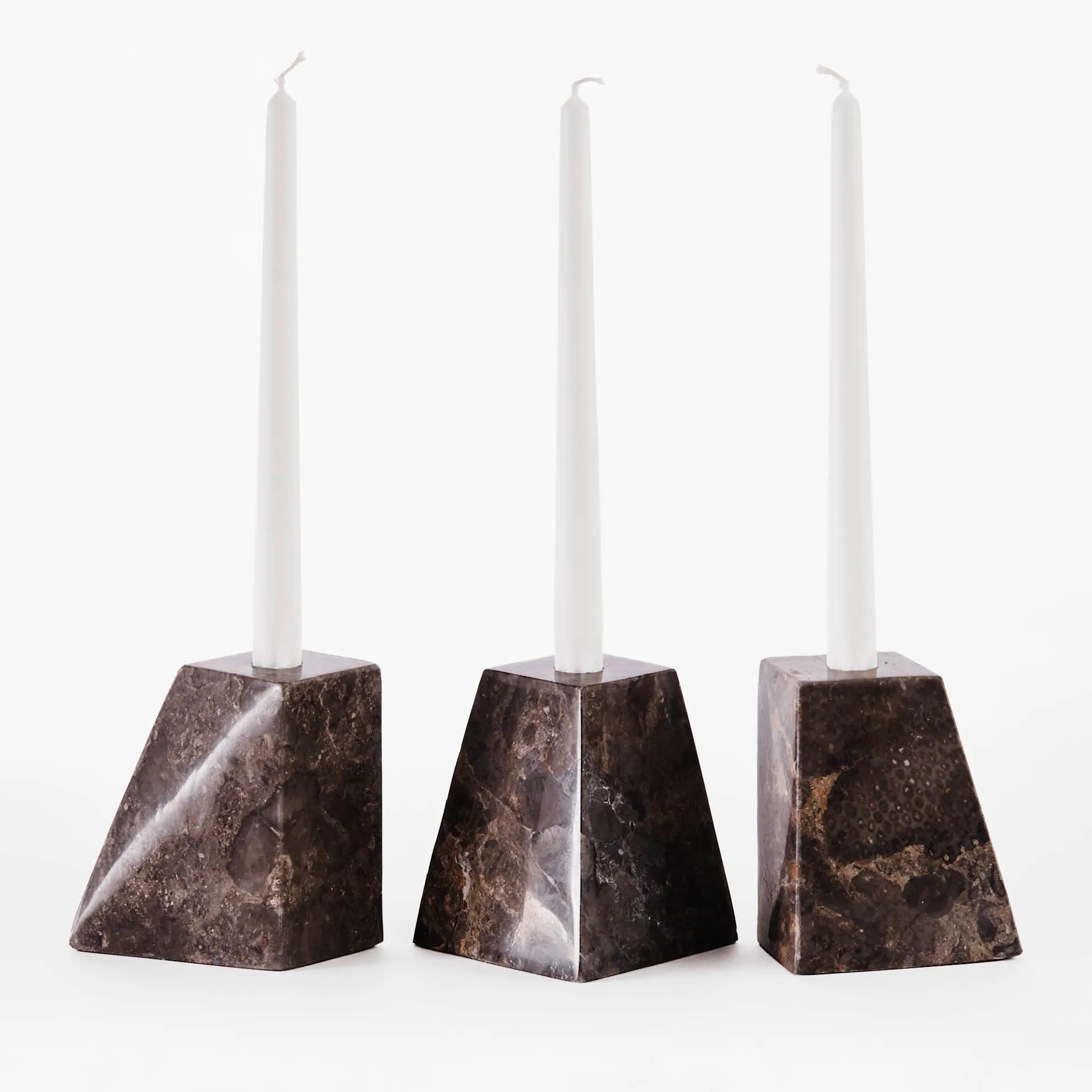 DD Pyramid Candle Holder Set Of Three - Dusty Deco - NO GA