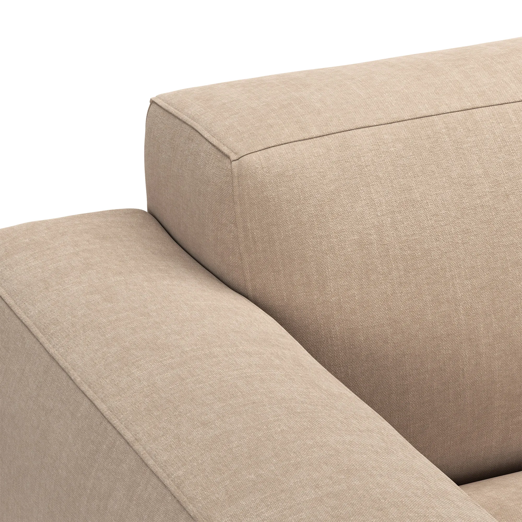 Brick 3-zitsbank met chaise longue links - 5