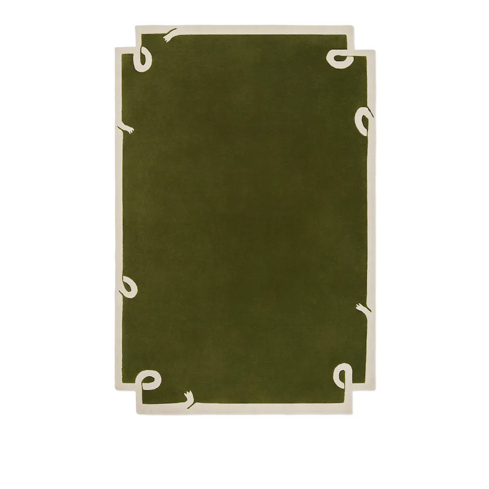 Loops Green uldtæppe