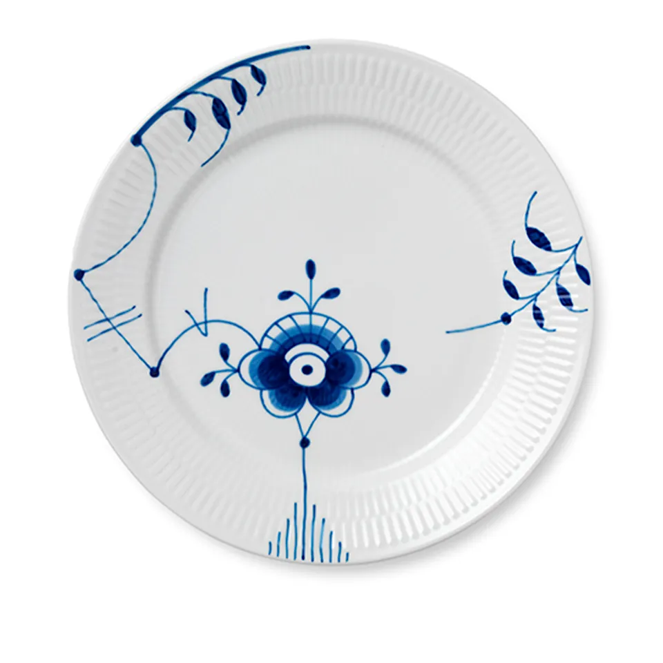 Blue Fluted Mega Plate 27 cm Decoration No. 6