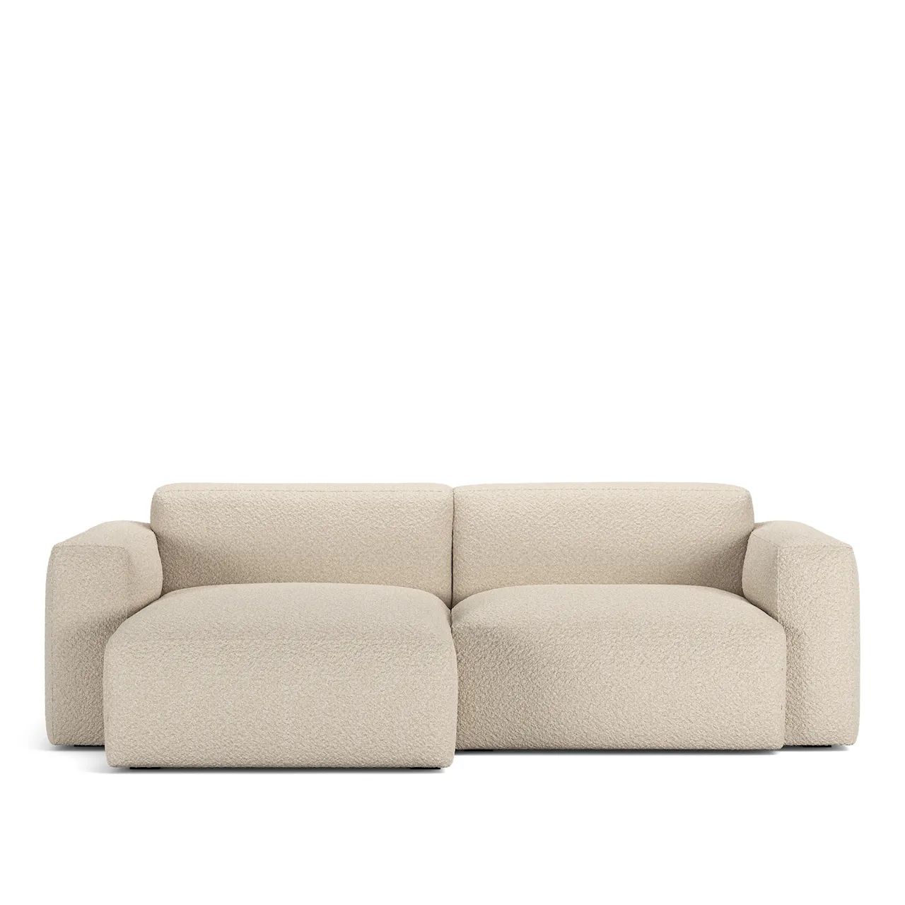 Brick 2-Seater Chaise Lounge Left Lario 107 Removable Upholstery