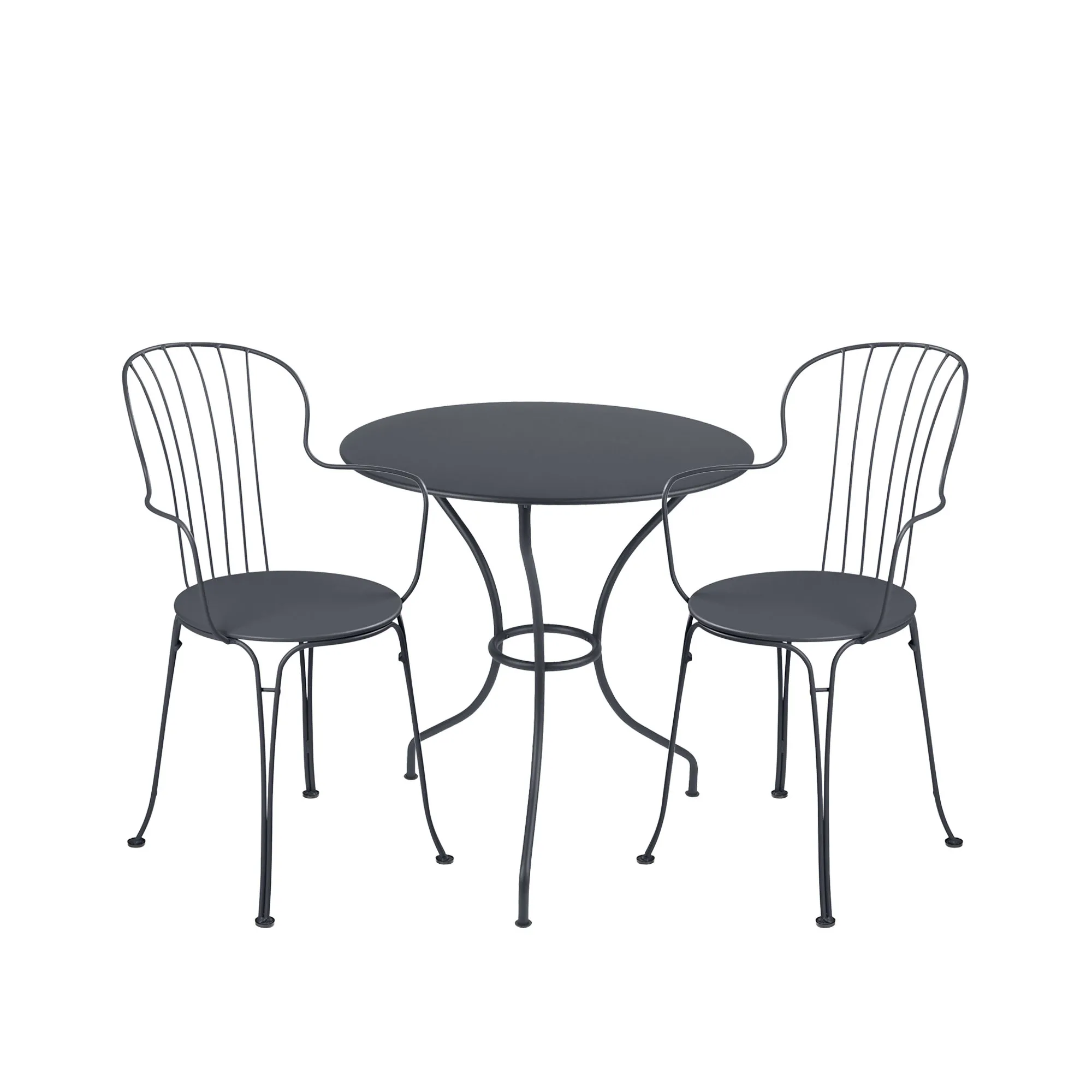 Opéra+ dining set pedestal table Ø67cm & 2 armchairs - 1