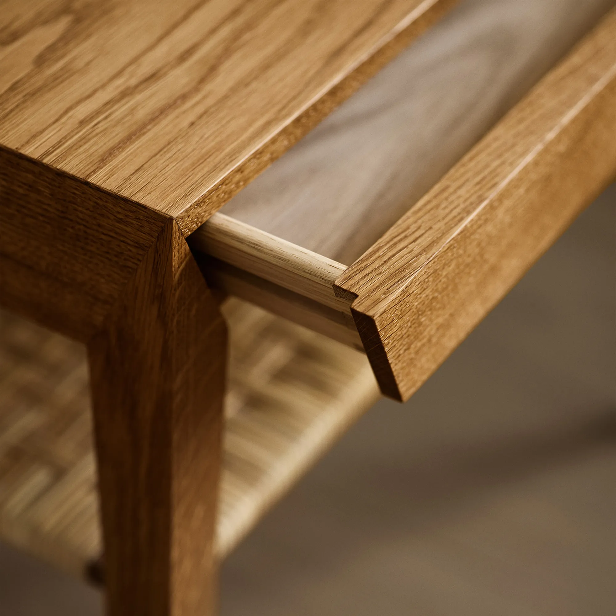 Model 35 Bedside Table Rattan Shelf - 4