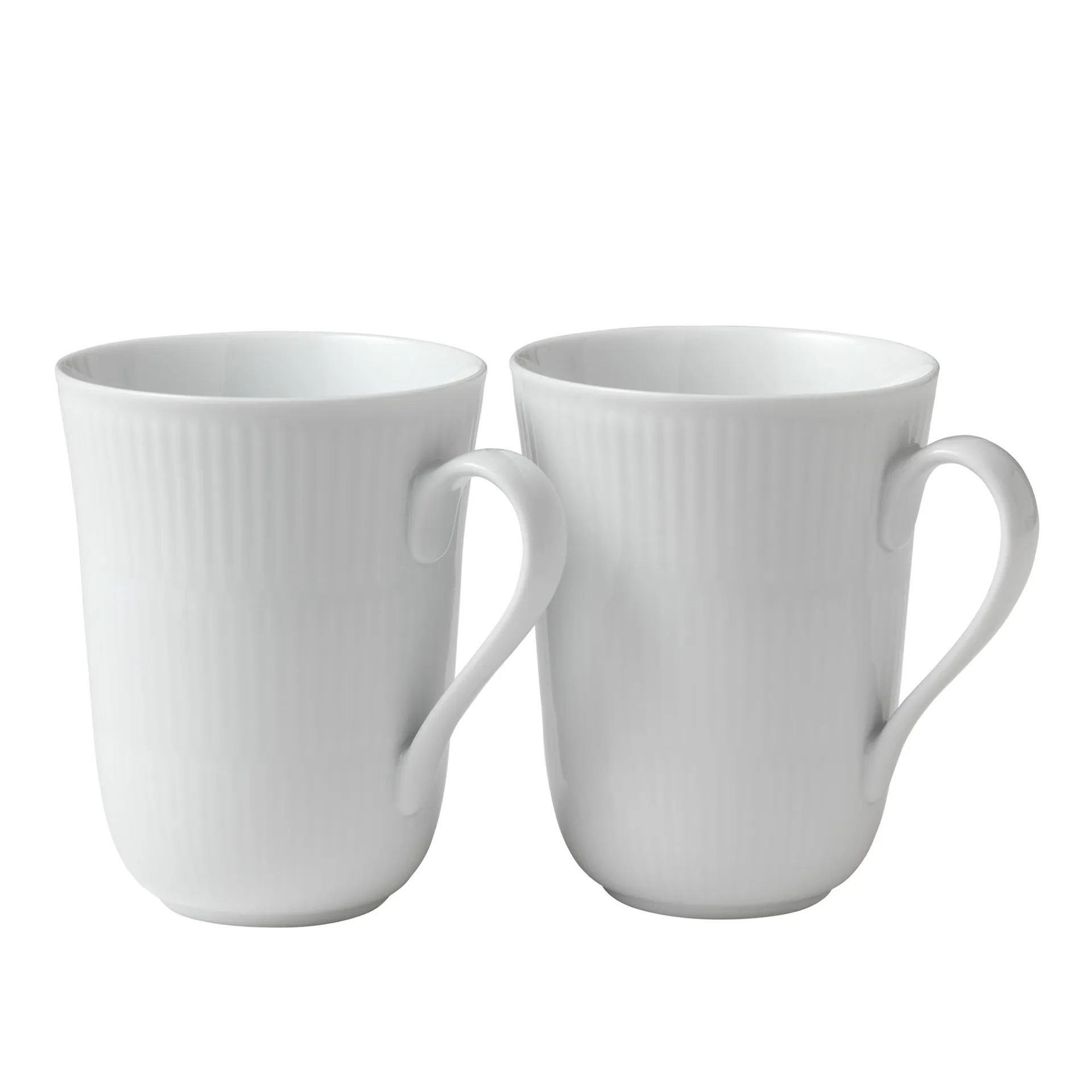 White Fluted Mug 36 cl 2 pcs - Royal Copenhagen - NO GA