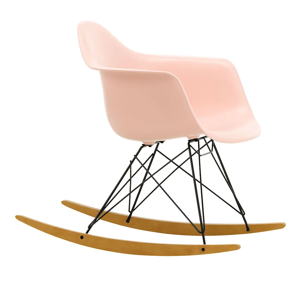 Eames RE Plastic Armchair RAR schommelstoel Basic Dark/Golden Maple