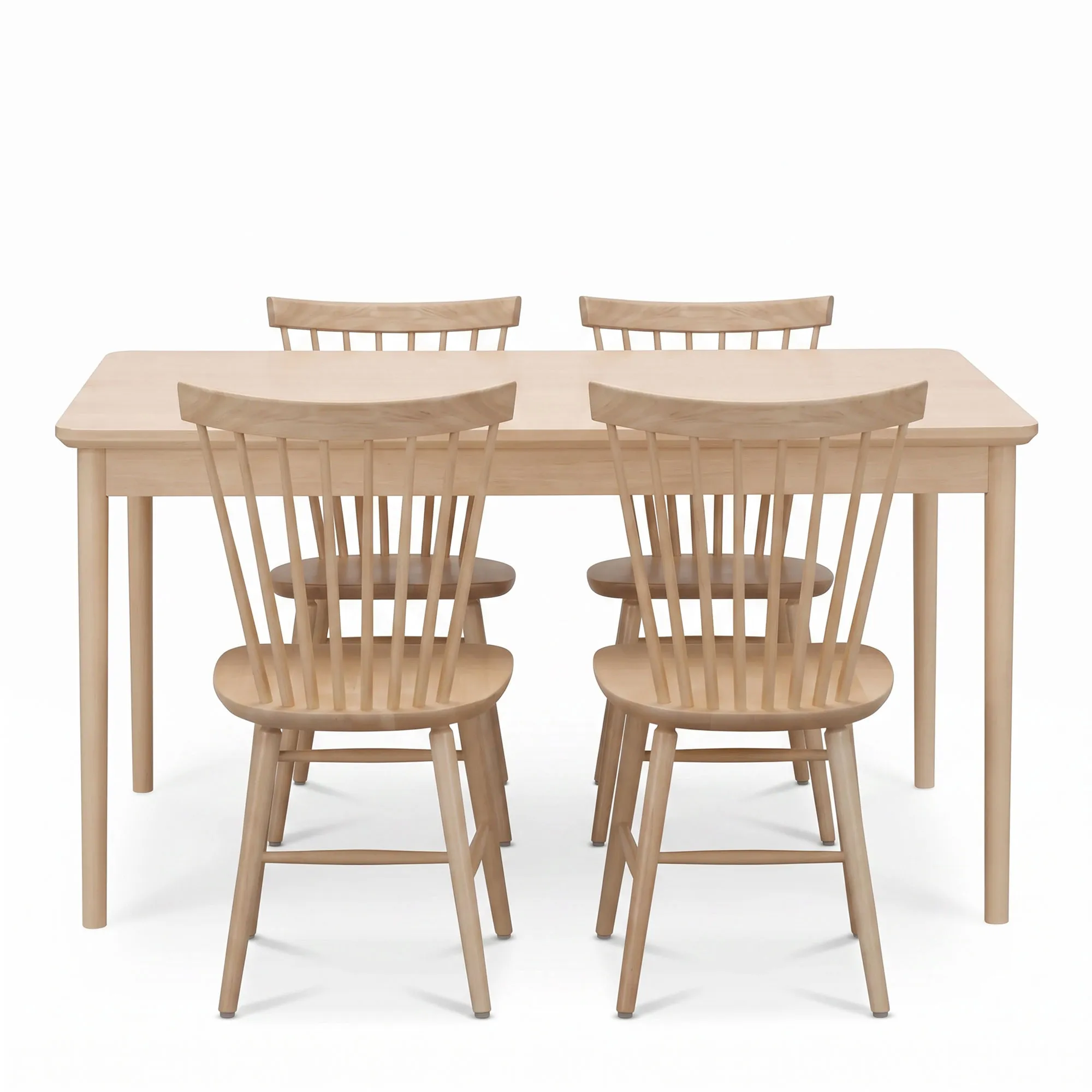 Florida Dining Group 4 Wicker Chairs & Dining Table 90 x 140 cm - 1