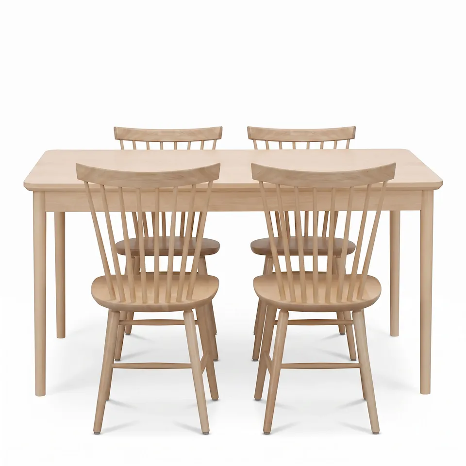 Florida Dining Group 4 Wicker Chairs & Dining Table 90 x 140 cm