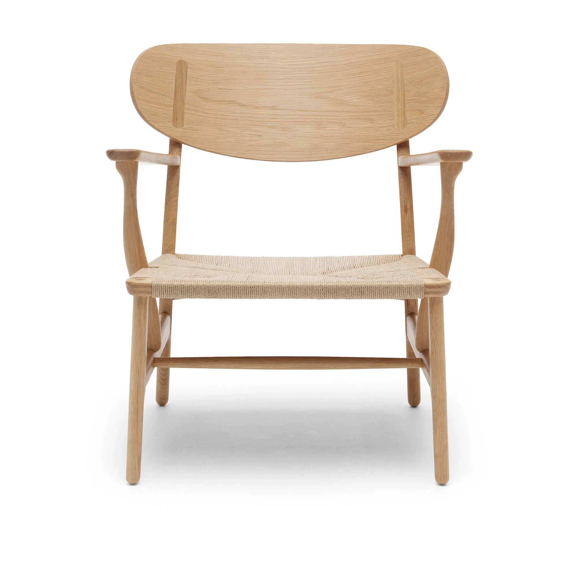 CH22 Armchair Oak/Natural Cord - 1