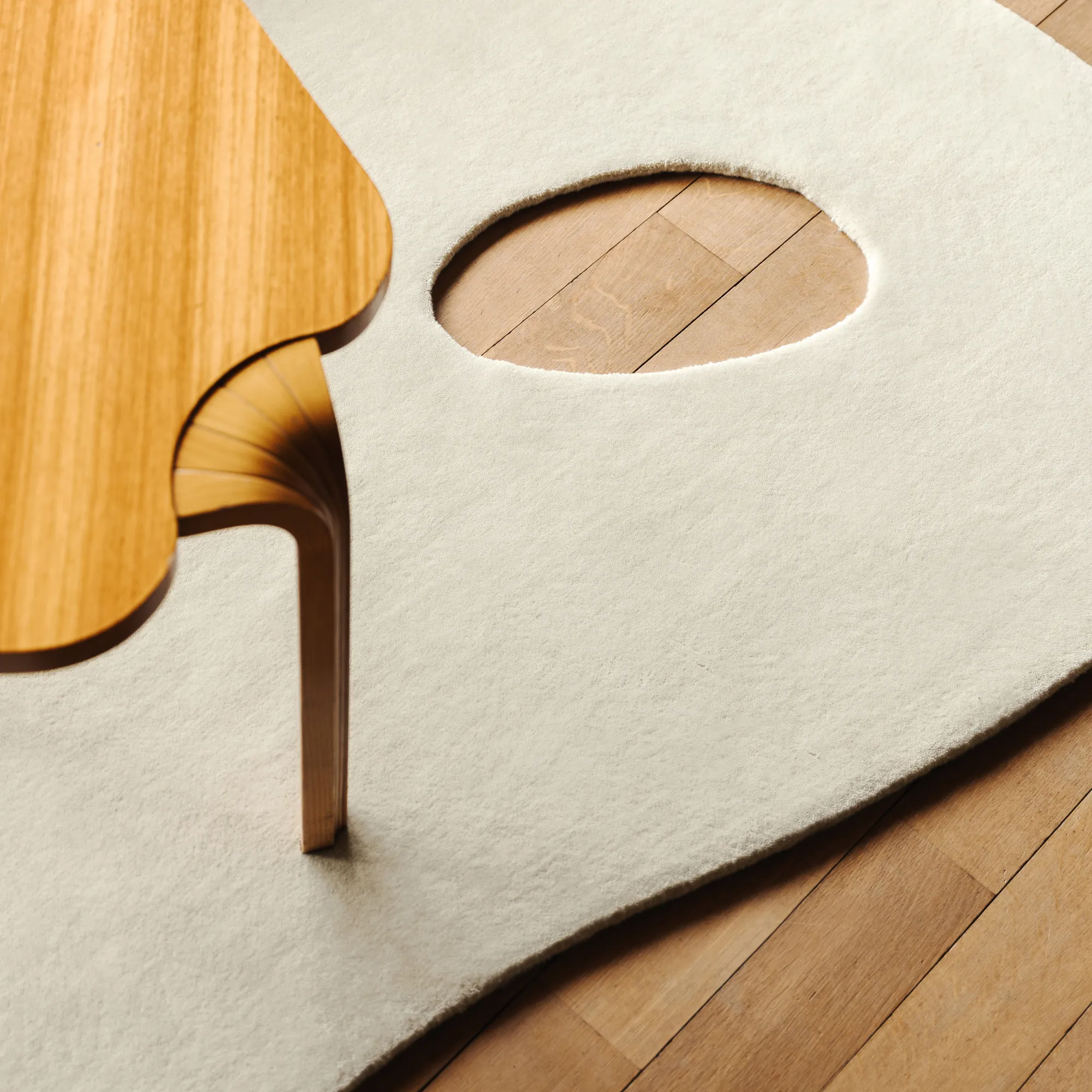 Garance Dusty White Wool Rug - 4