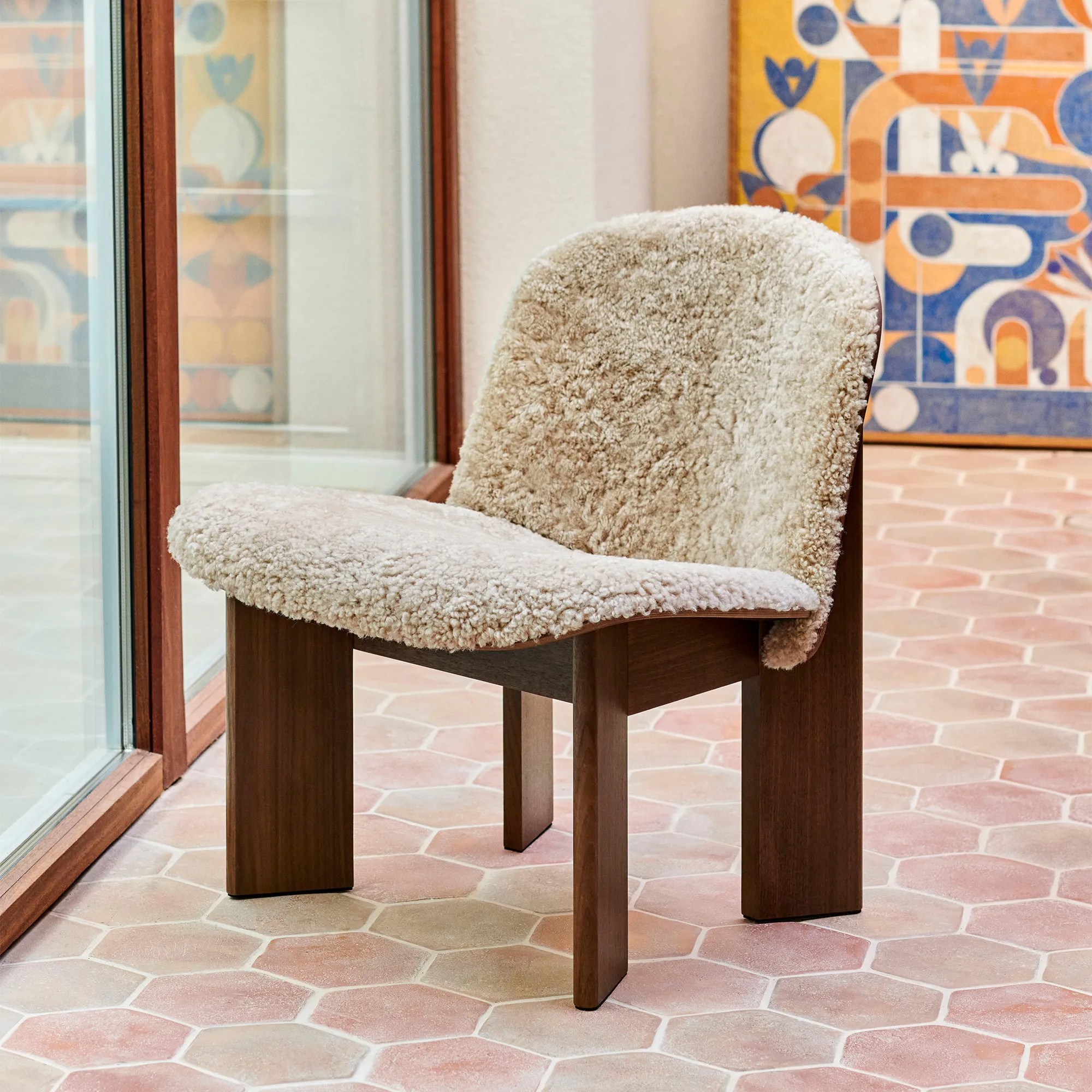 Chisel Lounge Chair Front Upholstery Black Oak - 9