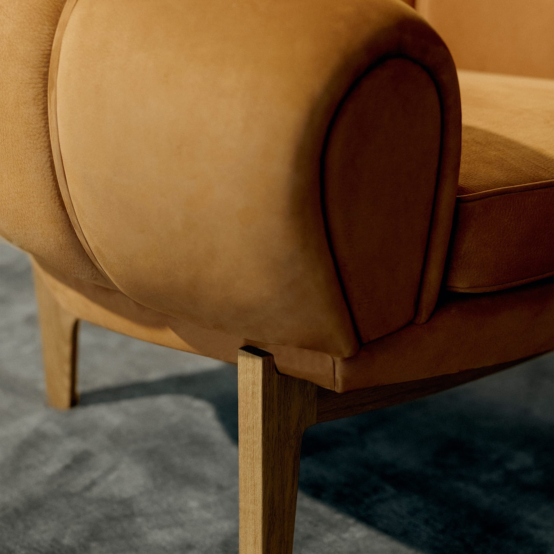 Croissant Lounge Chair Walnut Oiled/001 Ivory - Gubi - NO GA