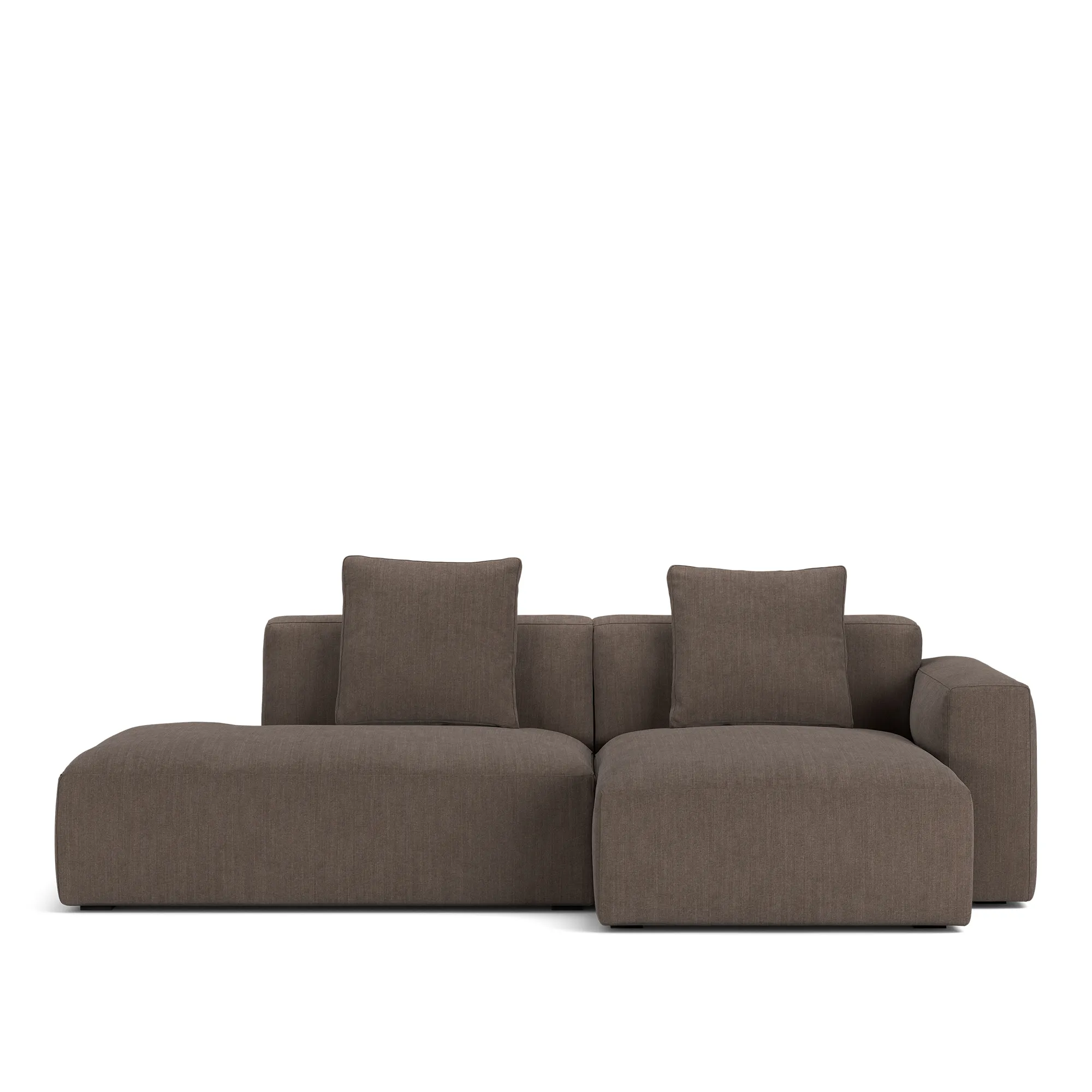 Brick 2-Seater Chaise Lounge Open End Left - 10