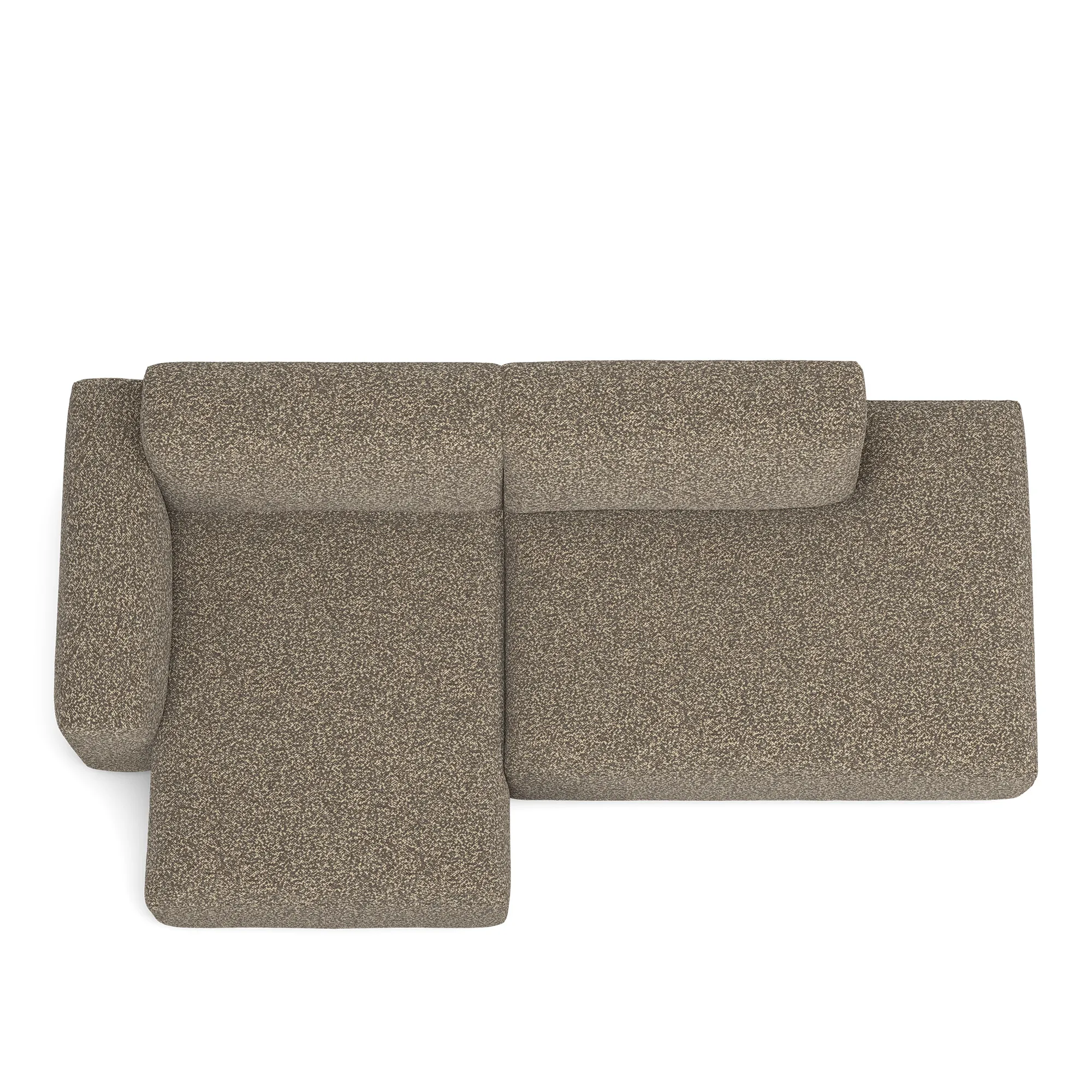Brick 2-Seater Chaise Lounge Open End Right - 8