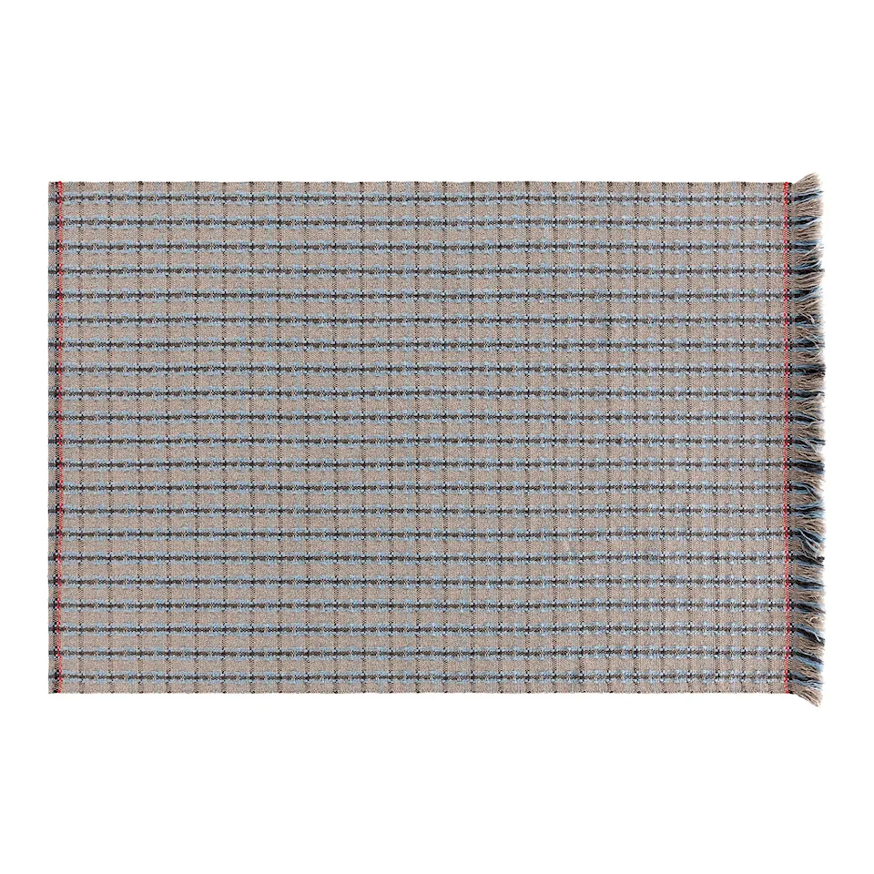 Garden Layers Rug - Checks Blue