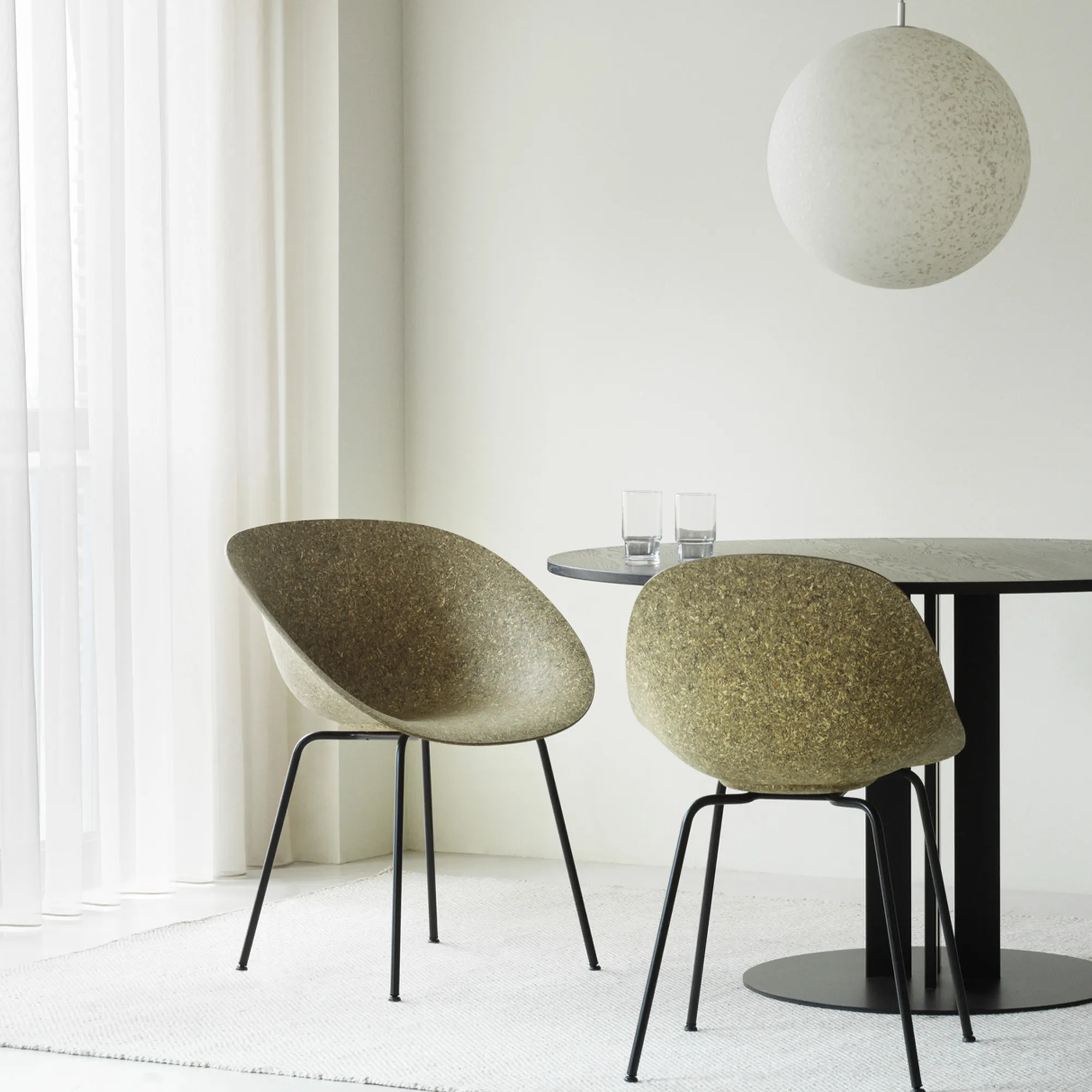Mat Armchair Black Steel - 2