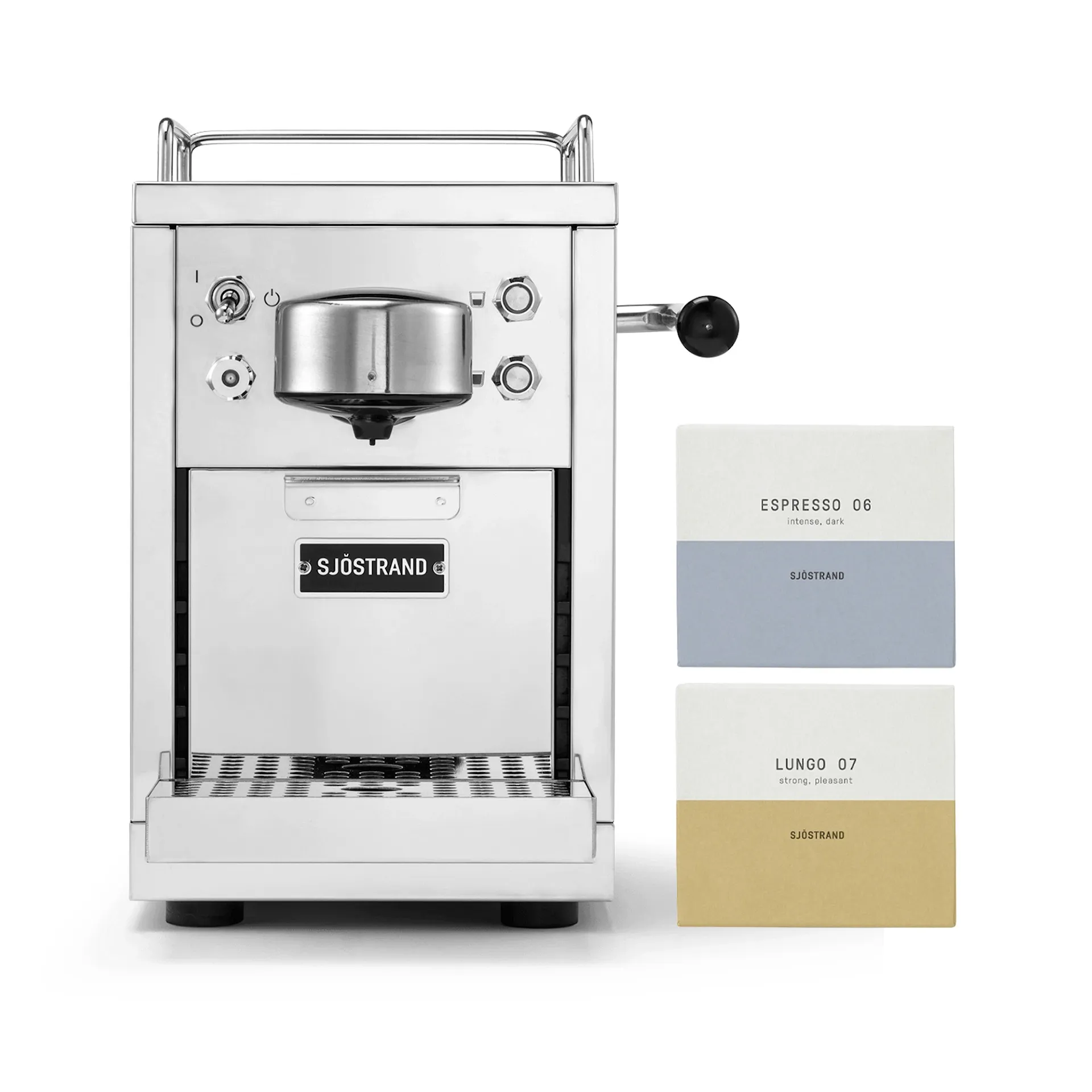 The Original Espresso Capusle Machine Stainless Steel + Coffee Capusles 100 pcs - Sjöstrand Coffee Concept - NO GA