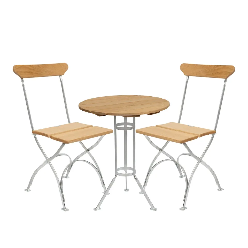 Brewery Series - Brewery Three-foot table & 2 brewer's chairs Oiled Oak