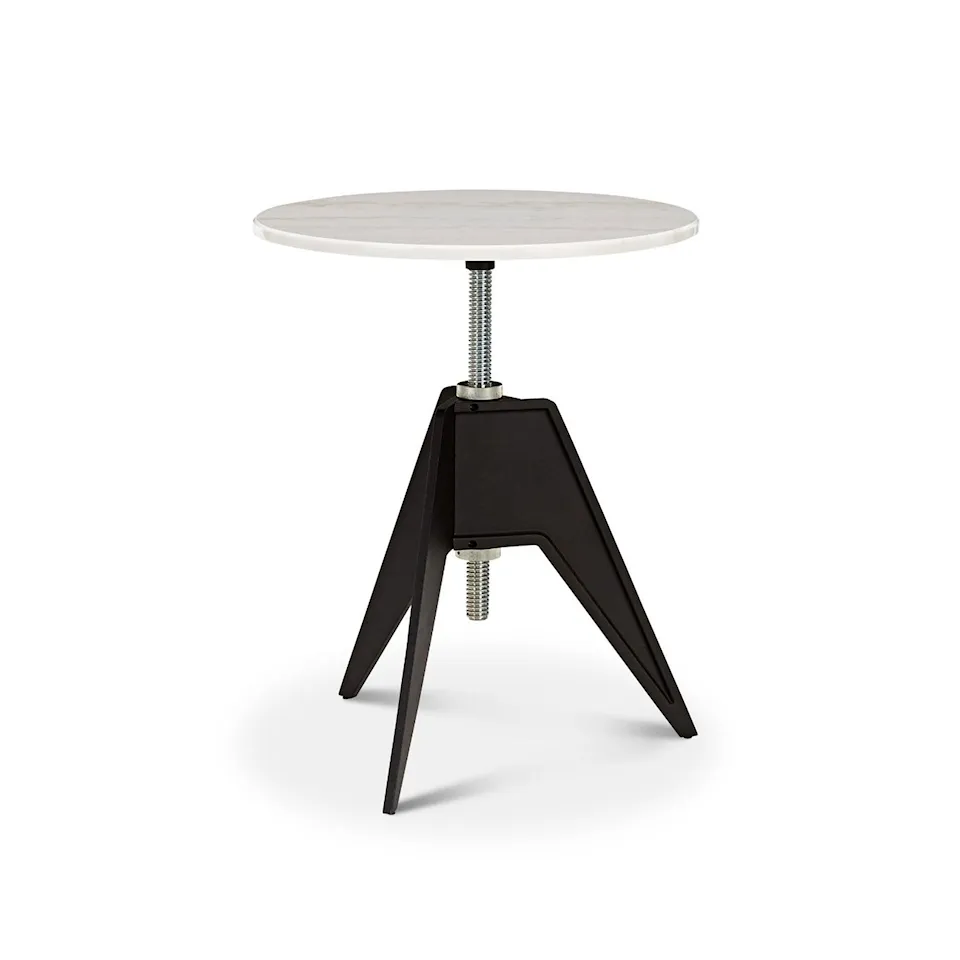 Screw Café Table, Round top in marble Ø60 - White