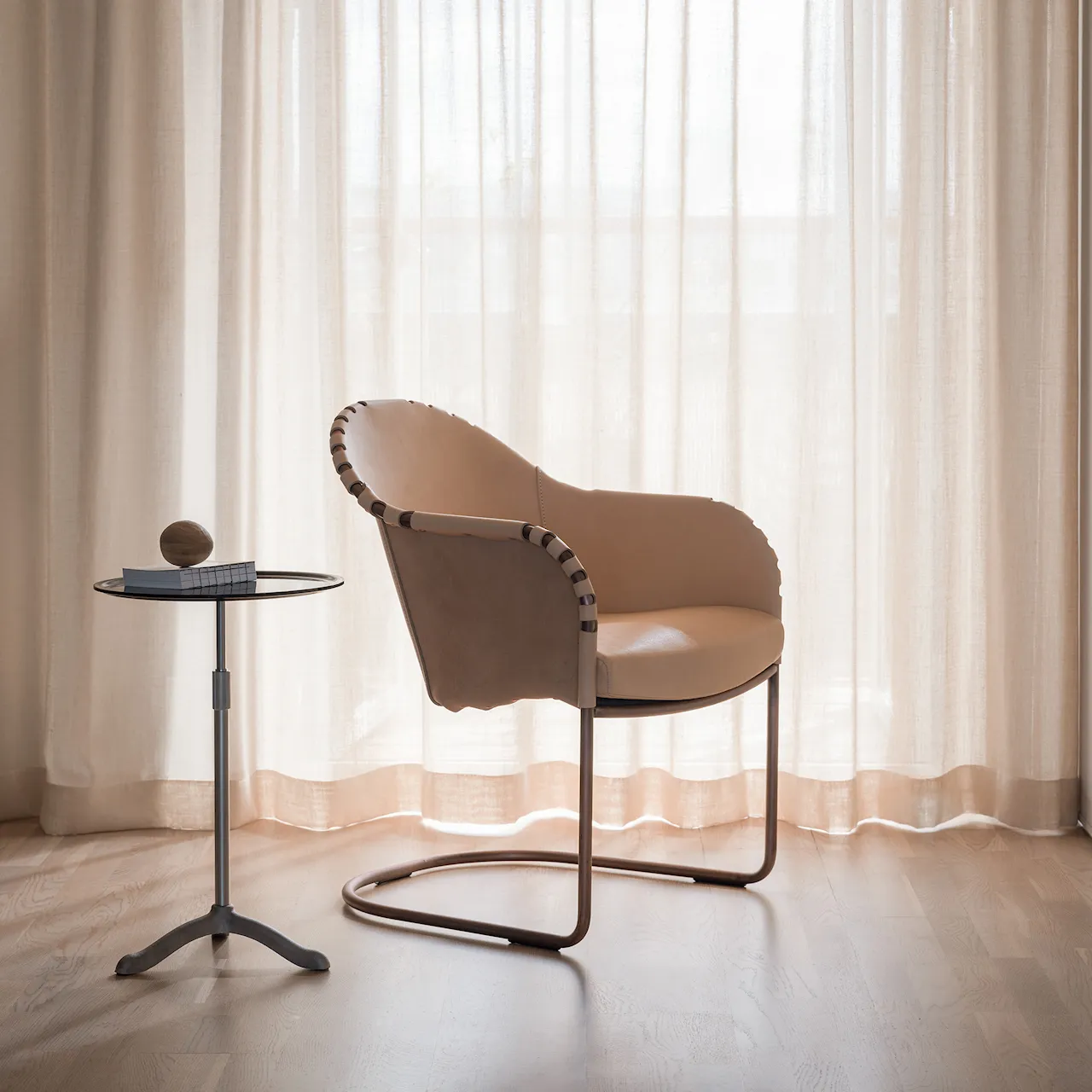 Ingo armchair Matt Chrome