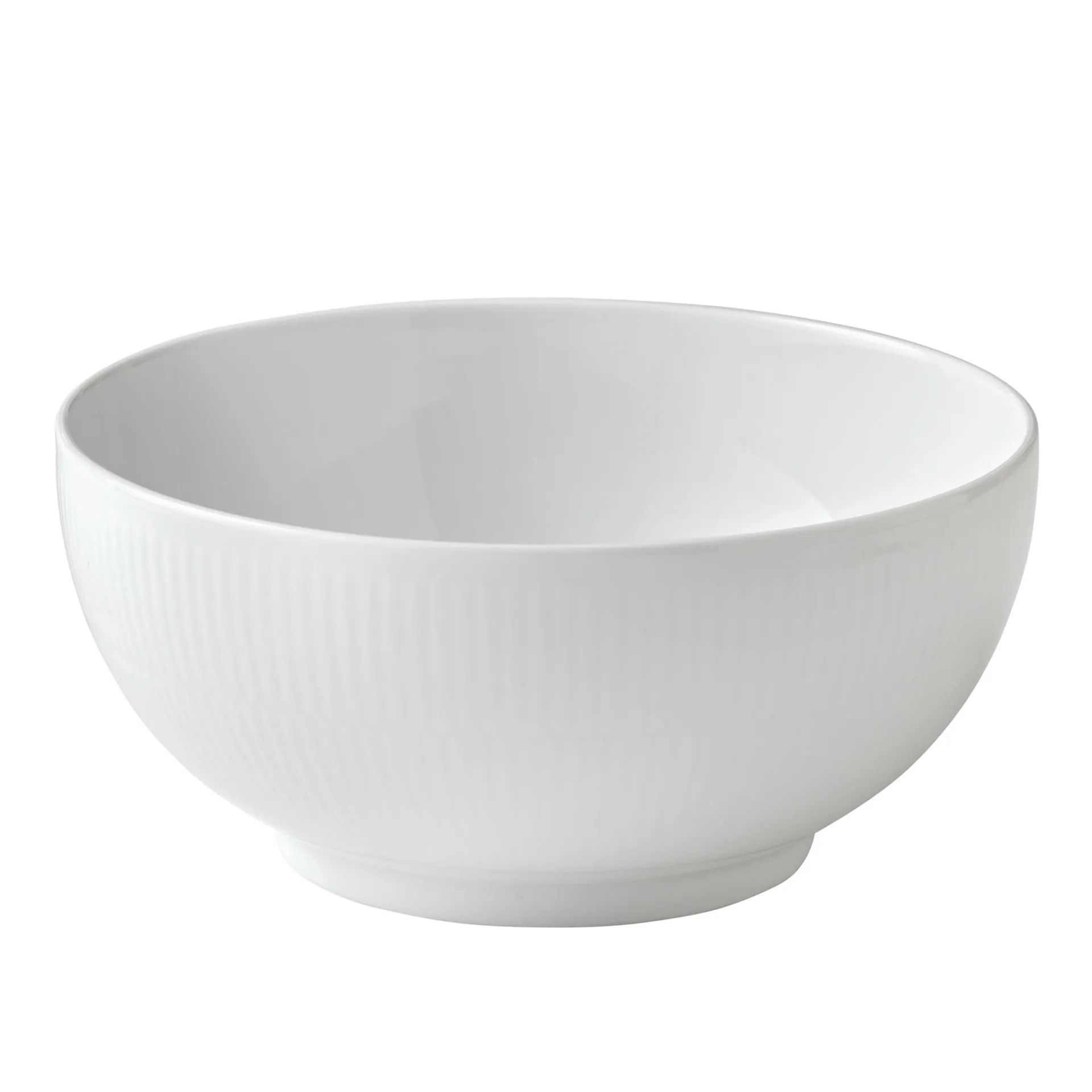 White Fluted Bowl 1.8 L / 21 cm - Royal Copenhagen - NO GA